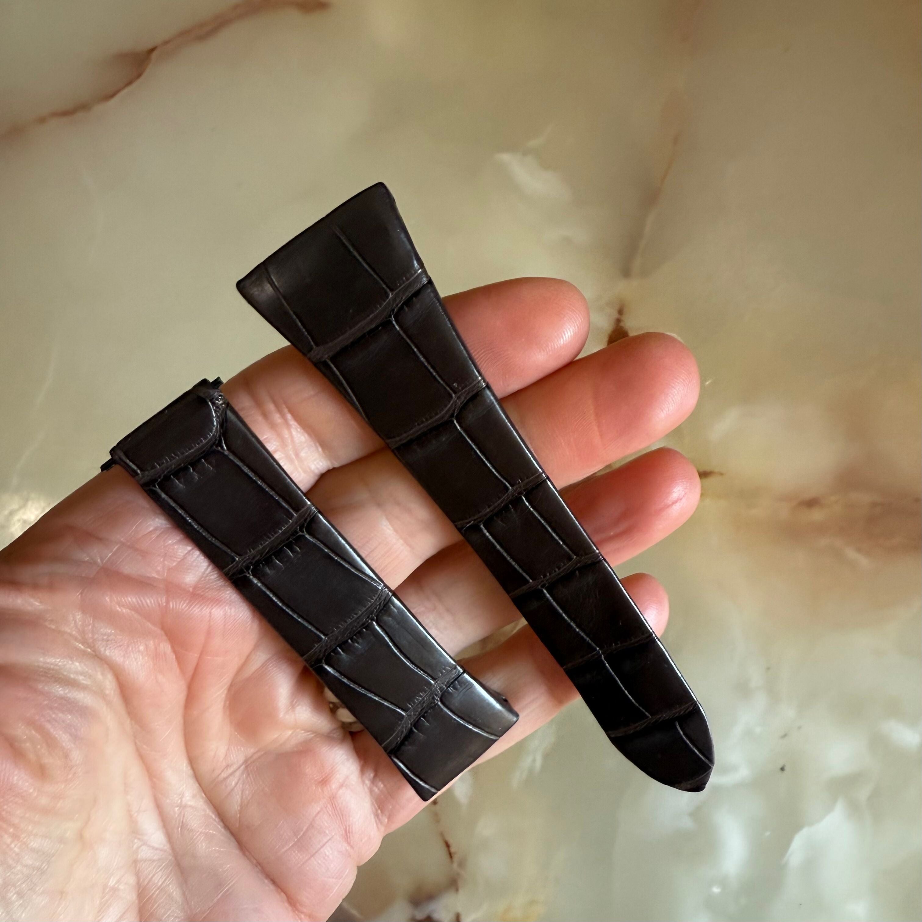 Authentic Cartier Brown Alligator Quick Release Watch Strap Band 24mm KD2BHH95