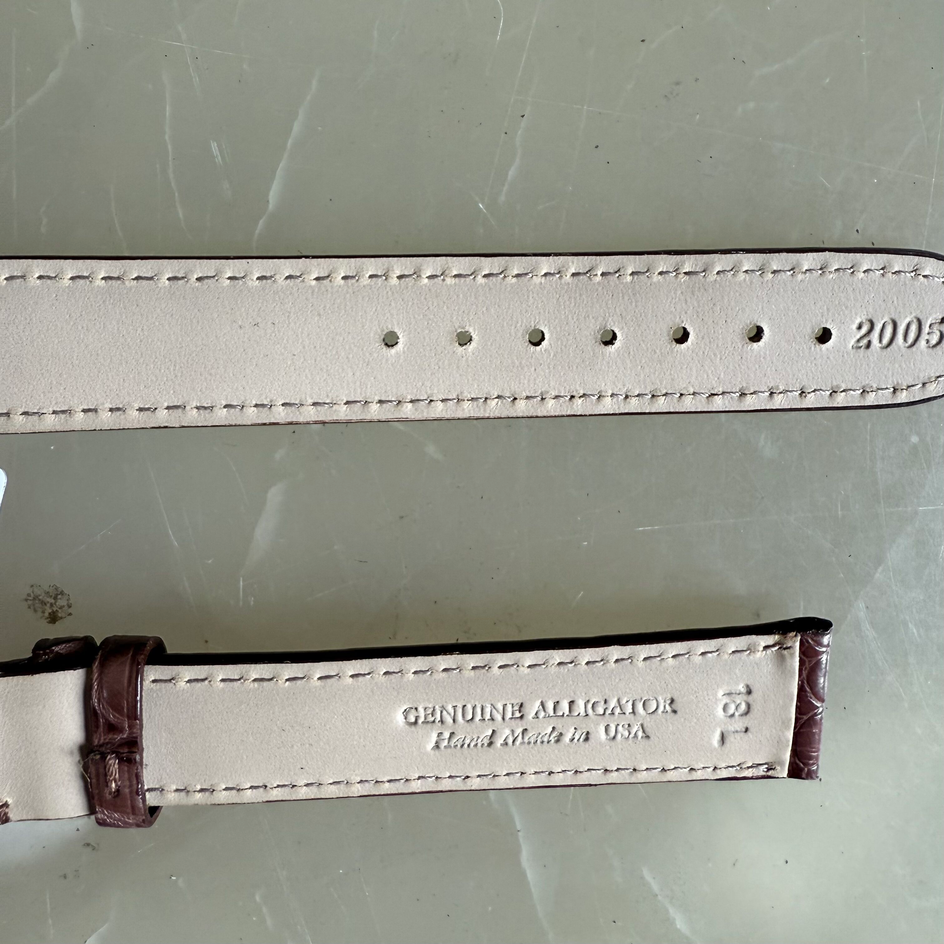 Genuine Alligator Brown Watch Strap Band 18mm Padded & Stitched w Buckle