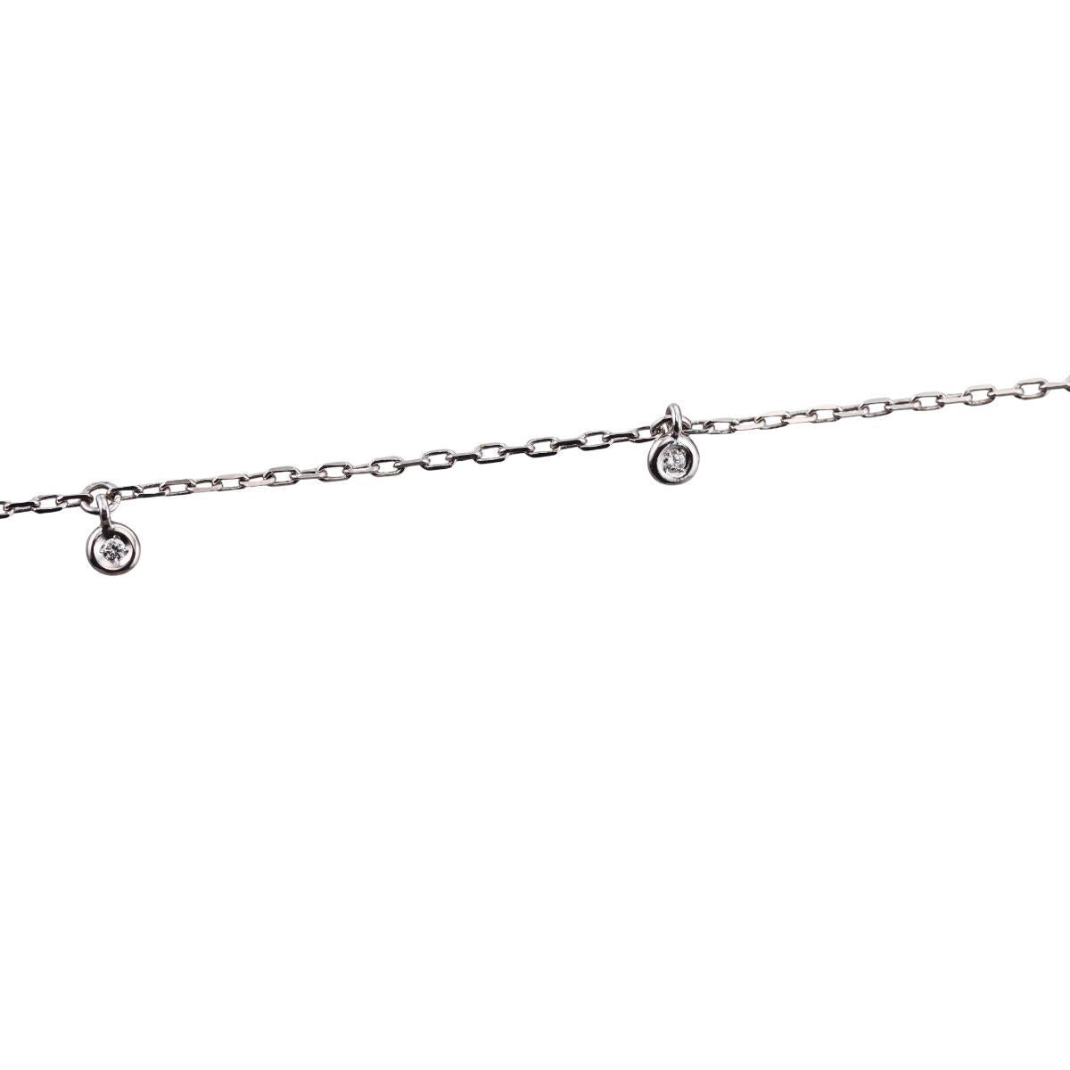 Gucci GG Running 18K White Gold Diamond Pendant Necklace