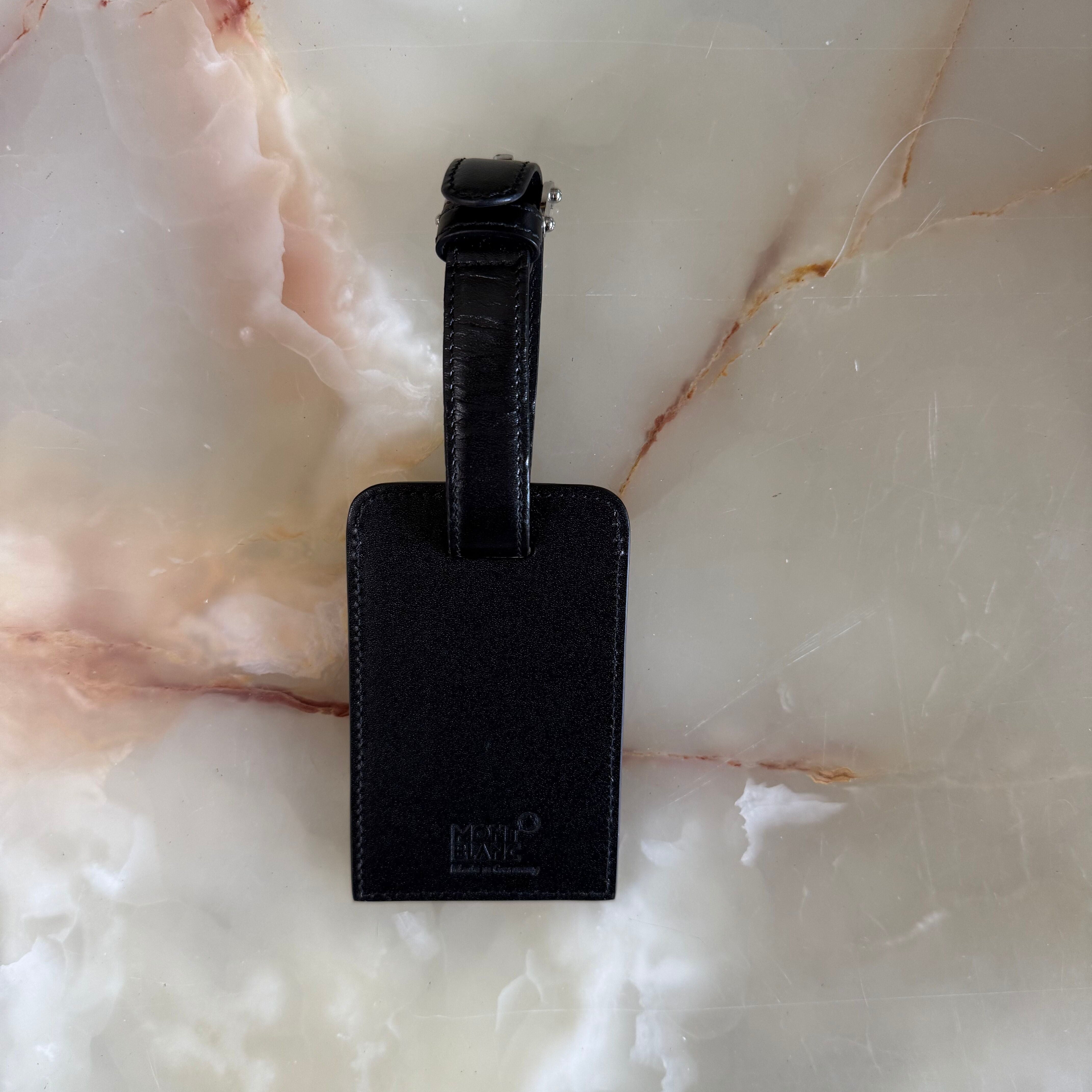 Montblanc Meisterstuck Black Leather Baggage Tag