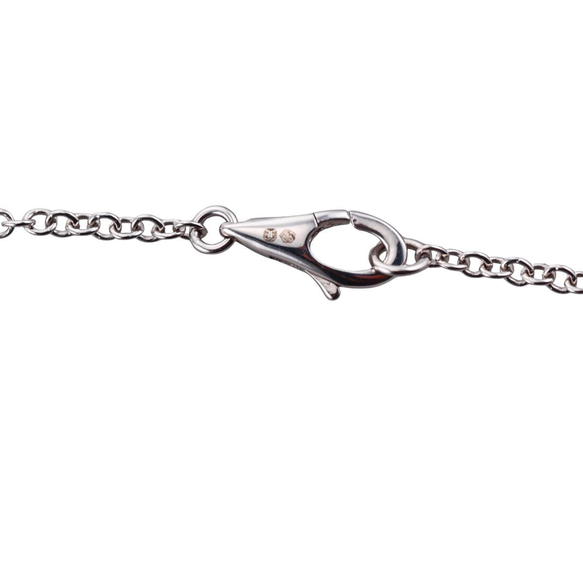 Gucci Horsebit 18K White Gold Diamond Pendant Necklace