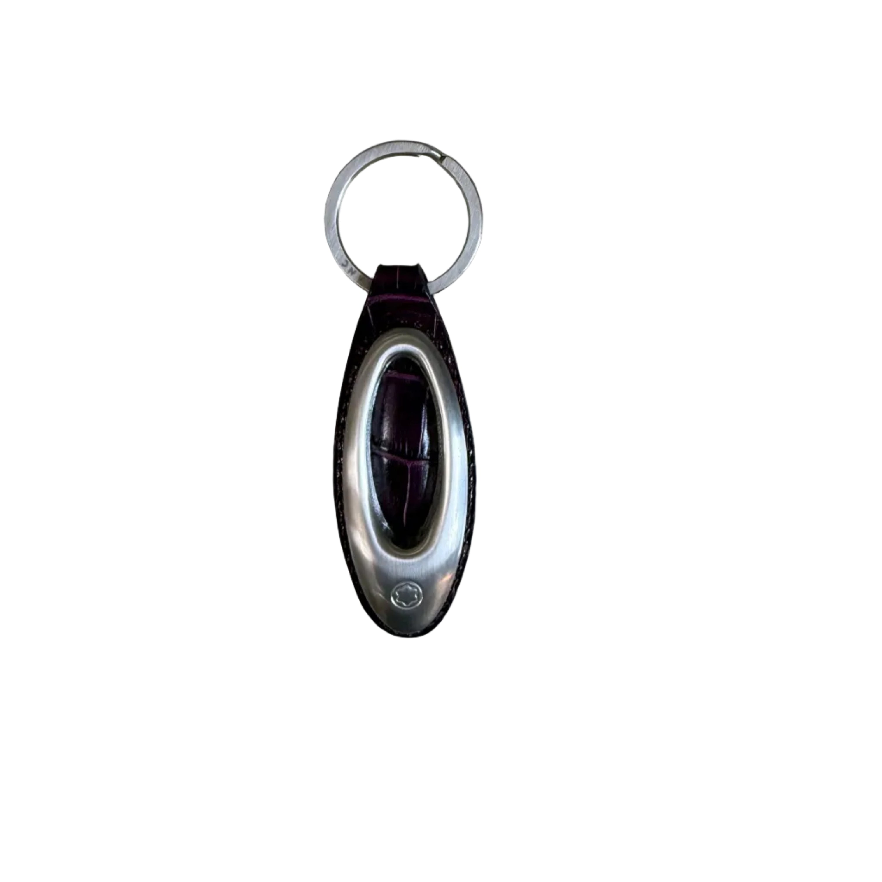 Montblanc Steel Purple Leather Key Ring