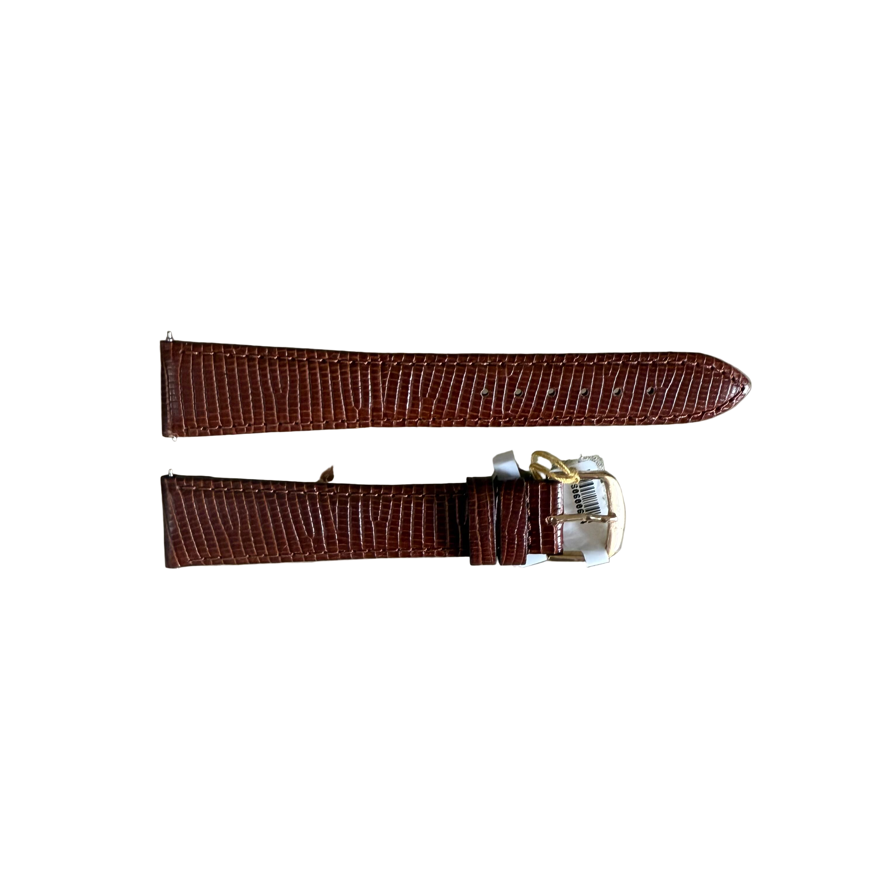 Genuine Lizard Brown Watch Strap Band 20mm Padded & Stitched w Buckle