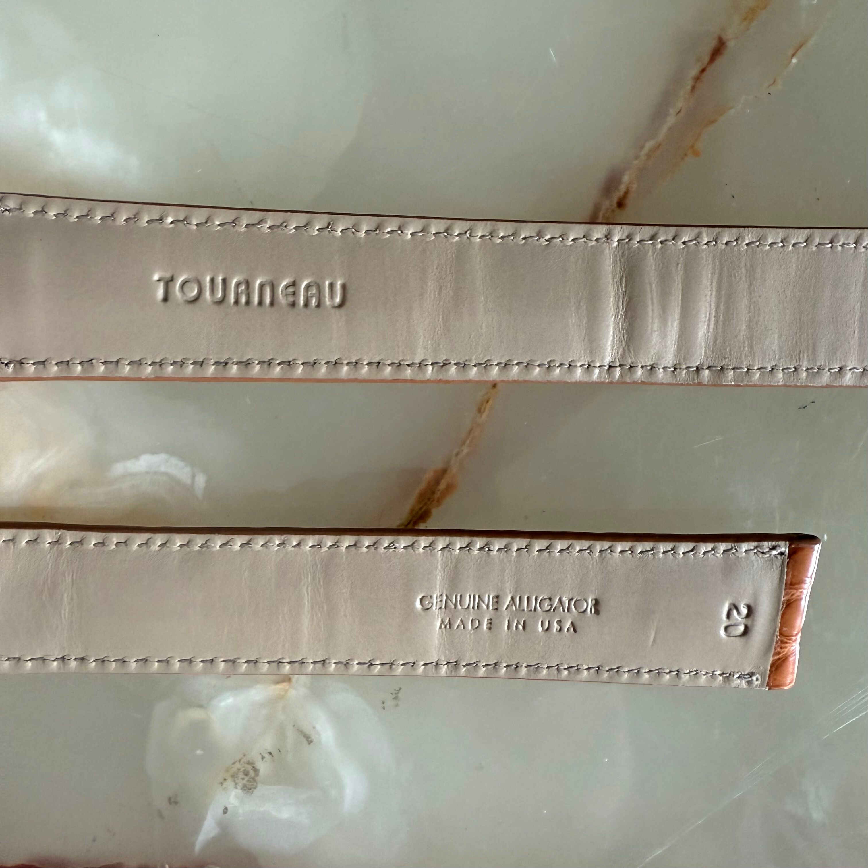 Genuine Alligator Brown Watch Strap Band 20mm Padded & Stitched