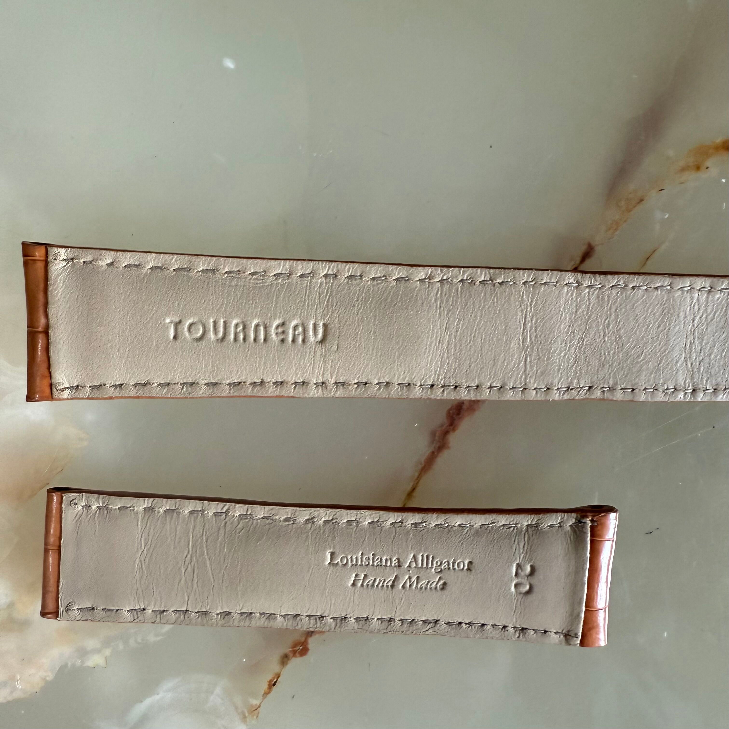 Genuine Alligator Brown Watch Strap Band 20mm Padded & Stitched