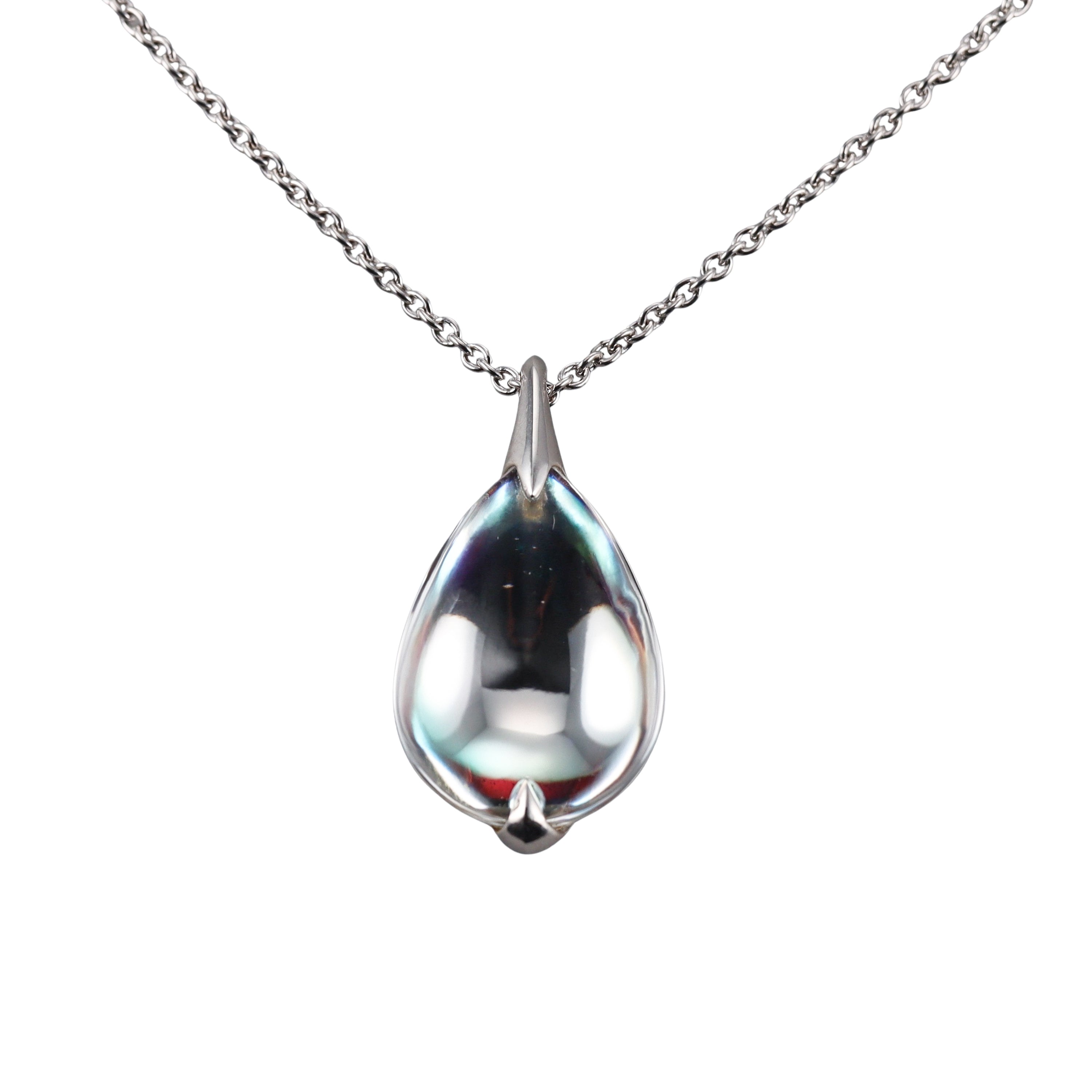 Baccarat Fleur De Psydelic Sterling Silver Necklace 2609380