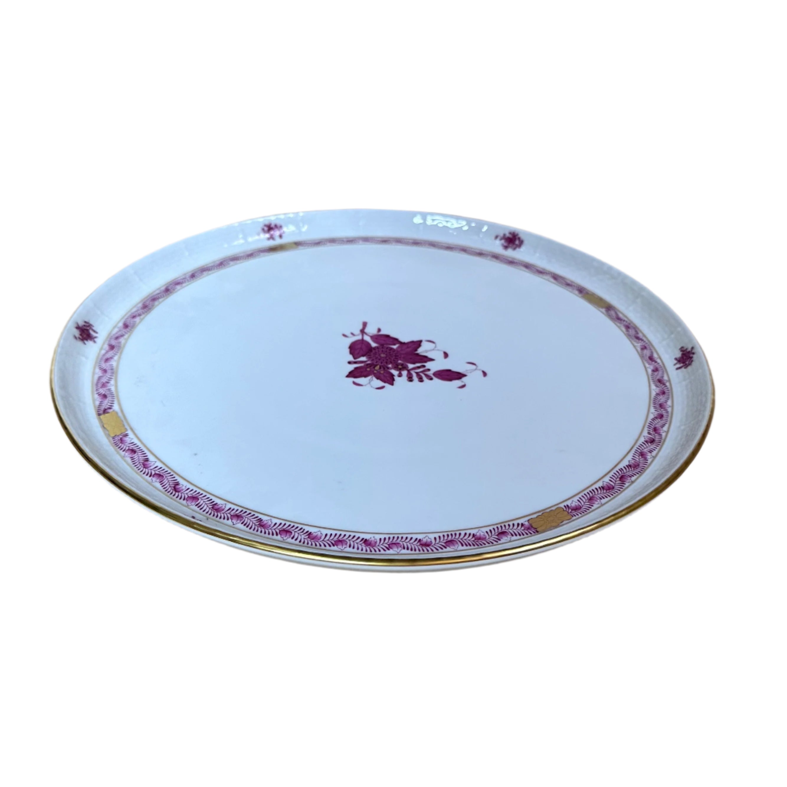 Herend Porcelain Chinese Bouquet Raspberry Serving Platter 438-0-00/AP