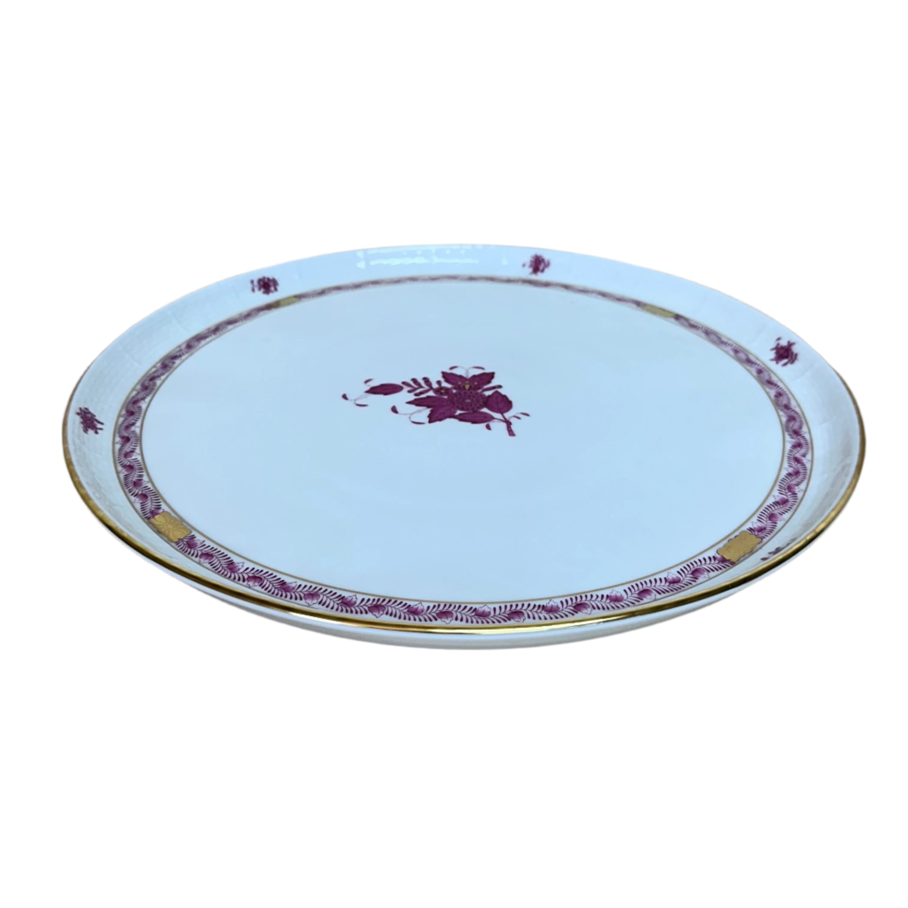 Herend Porcelain Chinese Bouquet Raspberry Serving Platter 438-0-00/AP
