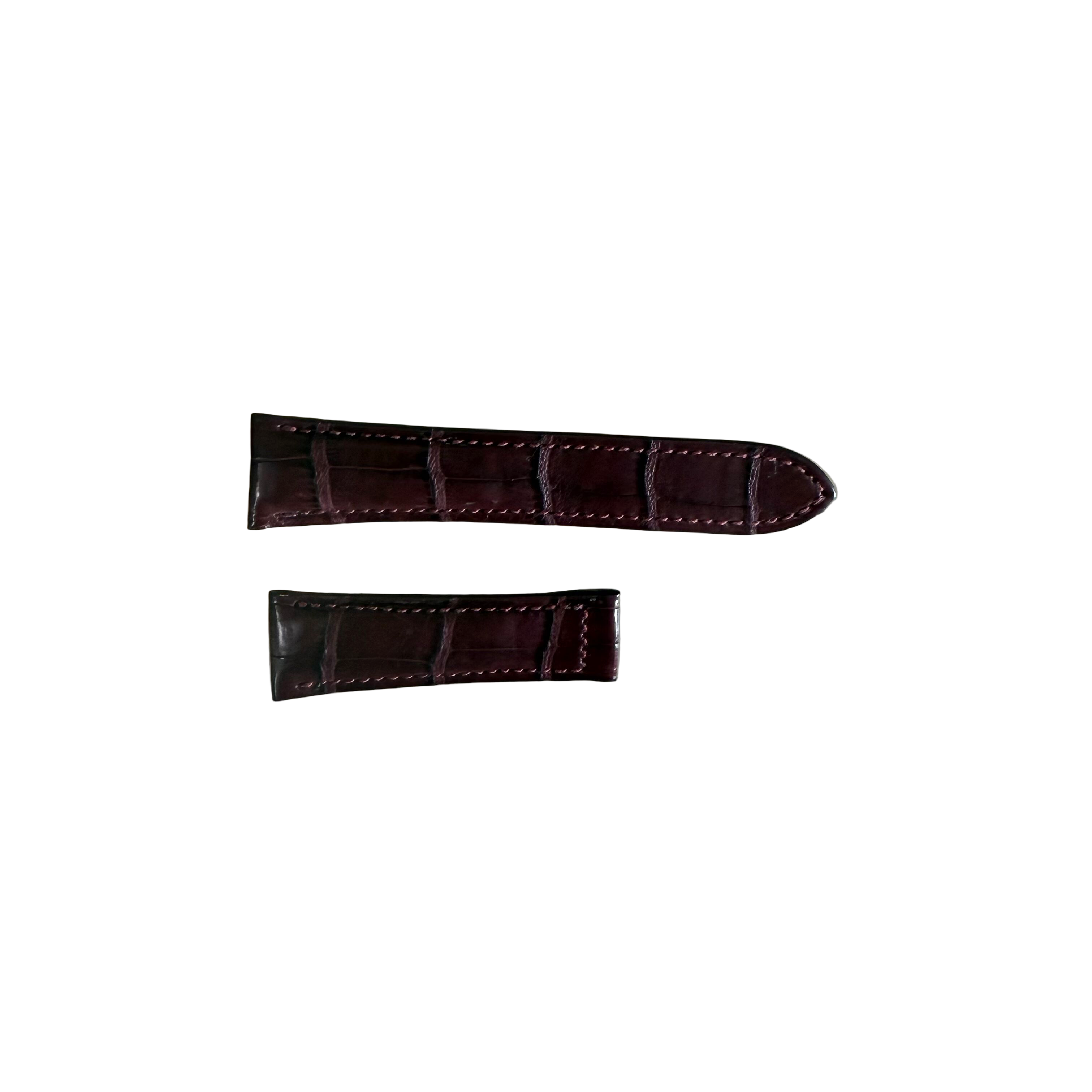 Genuine Alligator Burgundy Watch Strap Band 18mm Padded & Stitched