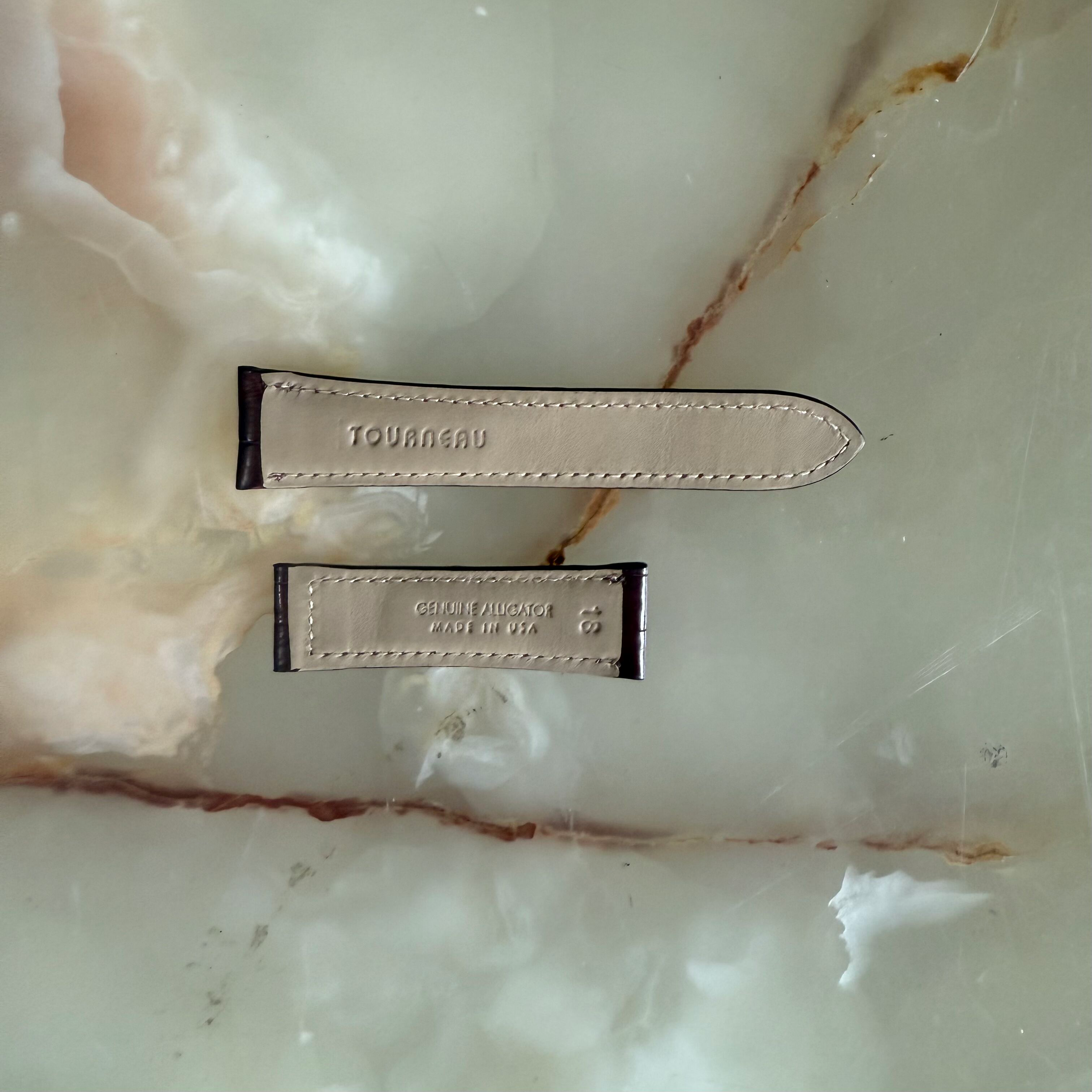 Genuine Alligator Burgundy Watch Strap Band 18mm Padded & Stitched