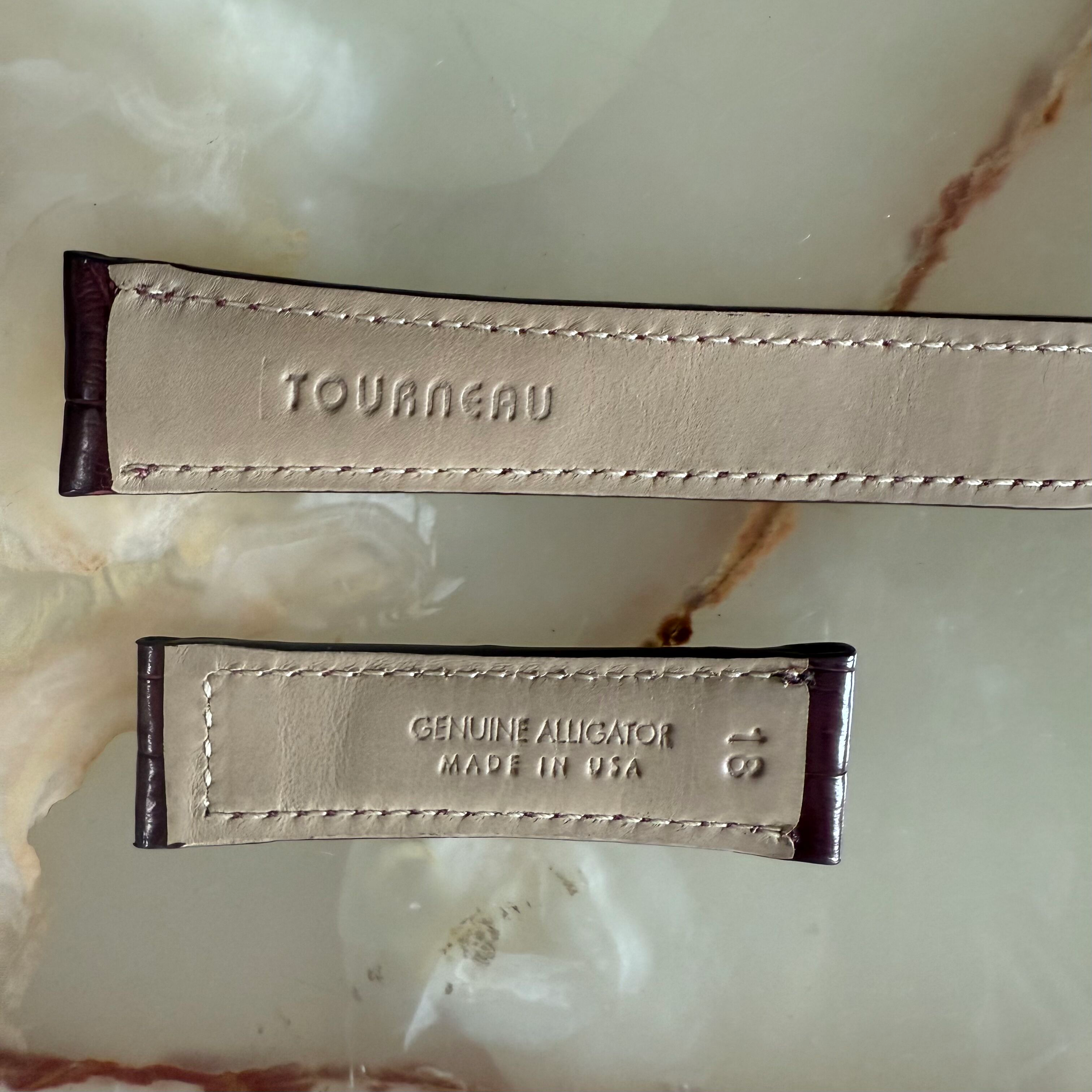 Genuine Alligator Burgundy Watch Strap Band 18mm Padded & Stitched