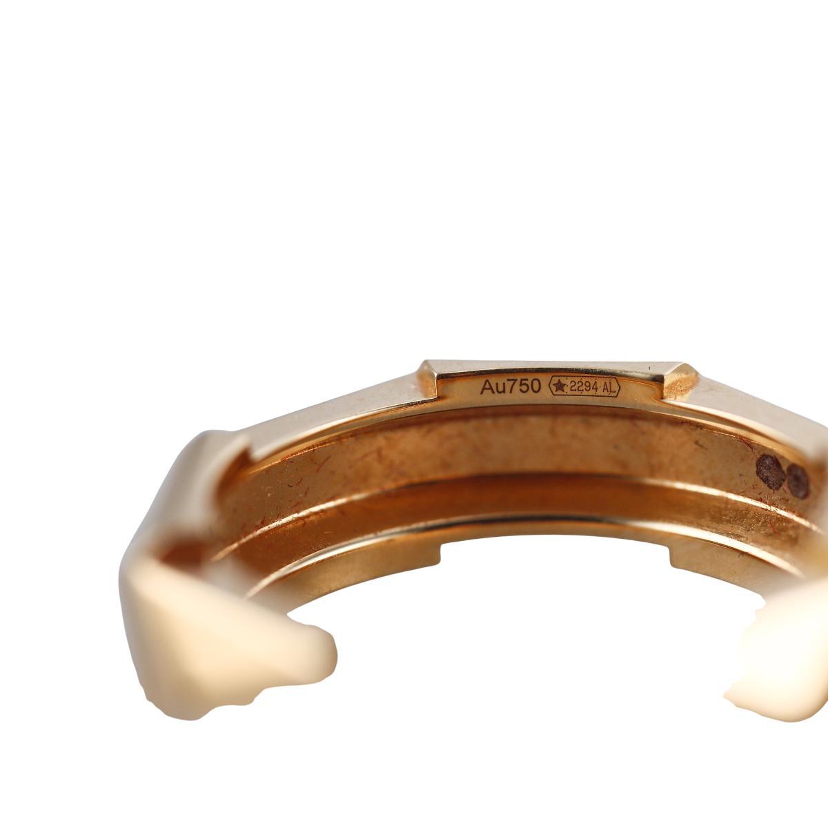 Gucci Link to Love 18K Gold Studded 6mm Band Ring