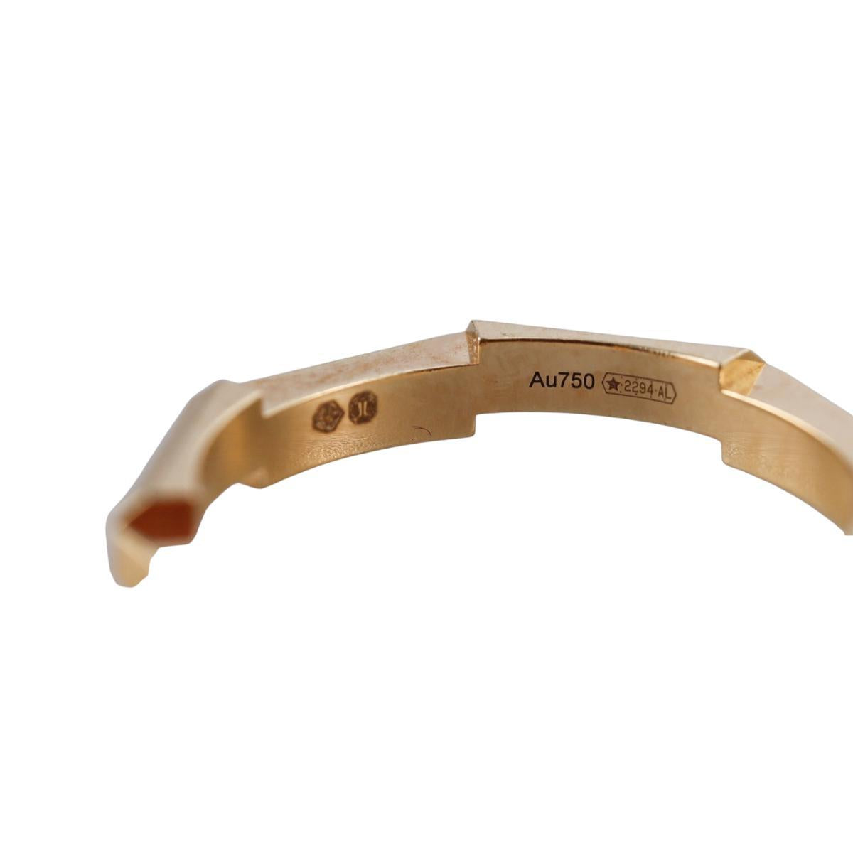 Gucci Link to Love 18K Gold Studded 3mm Band Ring