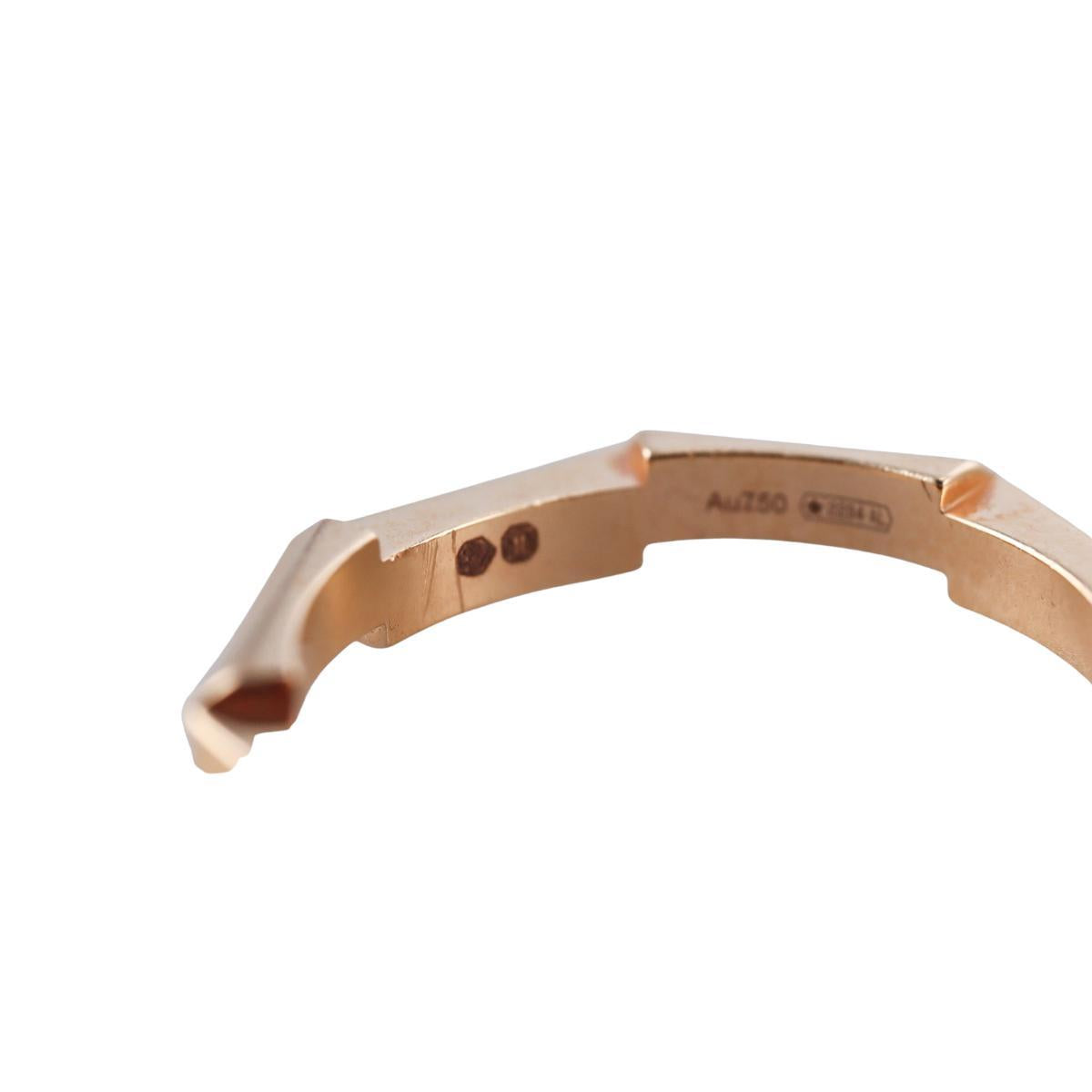 Gucci Link to Love 18K Rose Gold Studded 3mm Band Ring