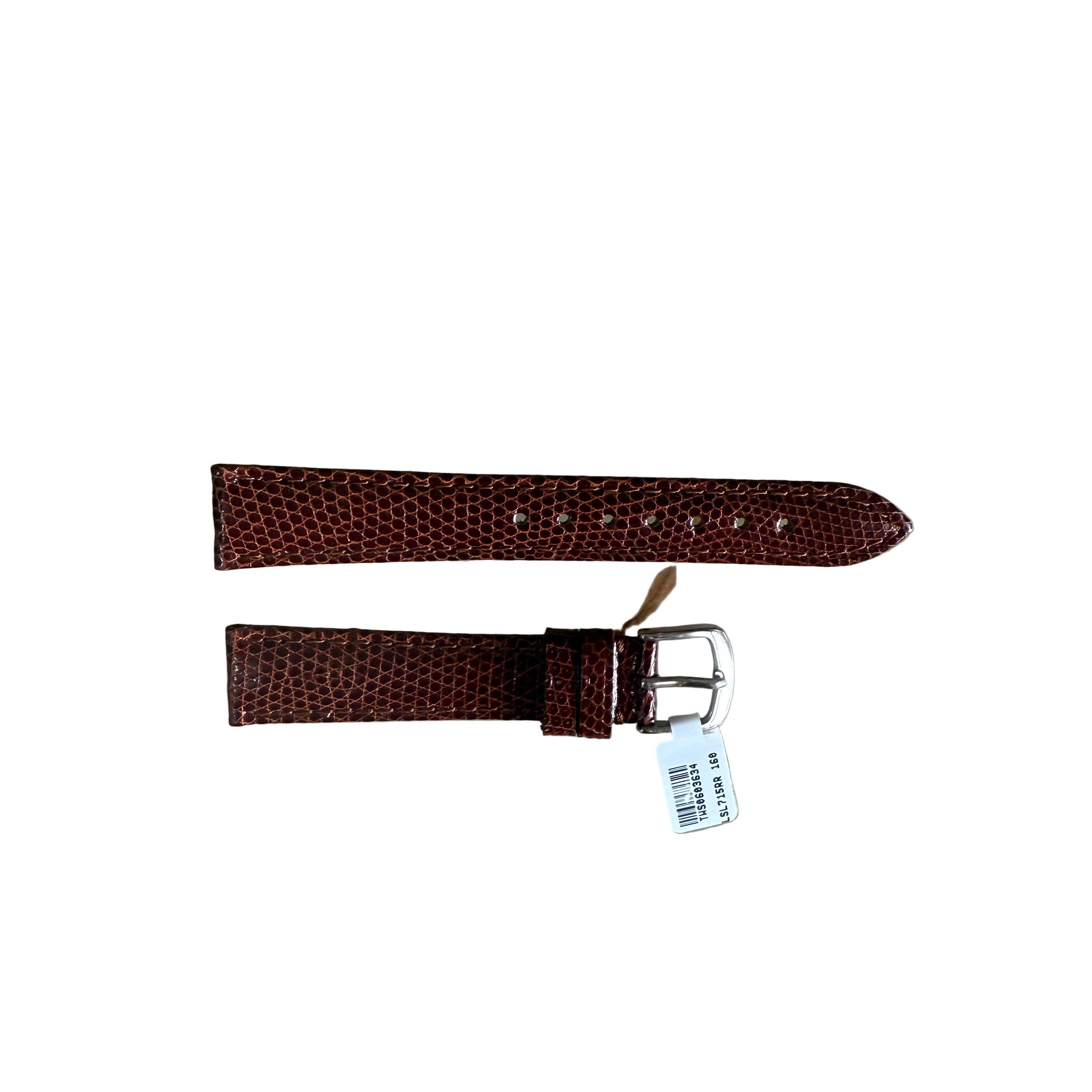 Genuine Lizard Brown Watch Strap Band 16mm Padded & Stitched w Buckle