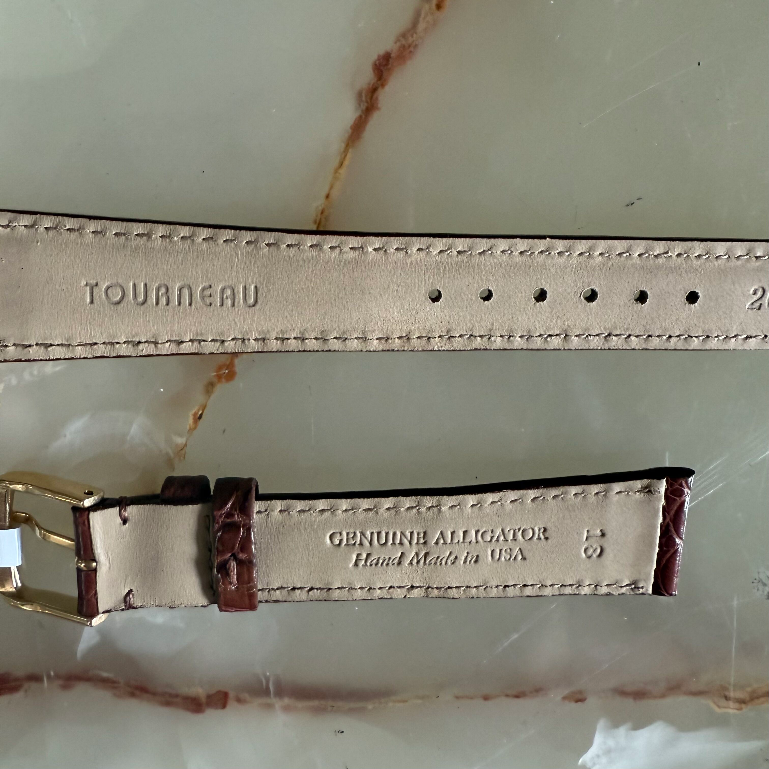 Genuine Alligator Brown Watch Strap Band 18mm Padded & Stitched w Buckle