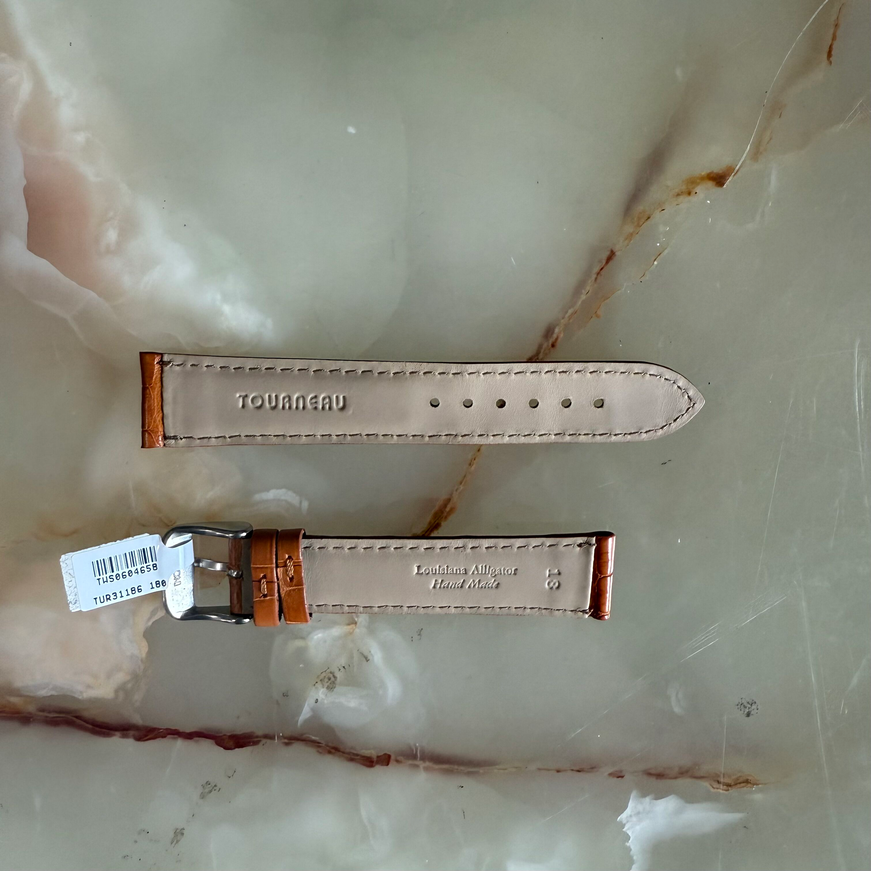 Genuine Alligator Brown Watch Strap Band 18mm Padded & Stitched w Buckle