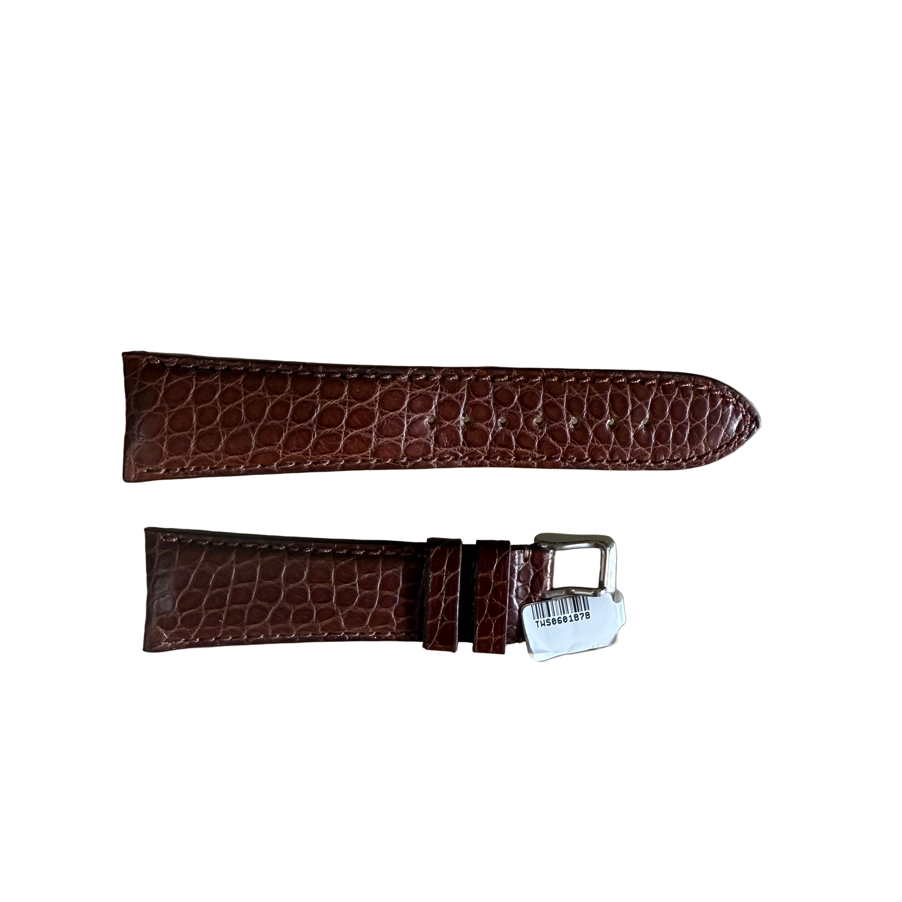 Genuine Alligator Brown Watch Strap Band 24mm Padded & Stitched w Buckle
