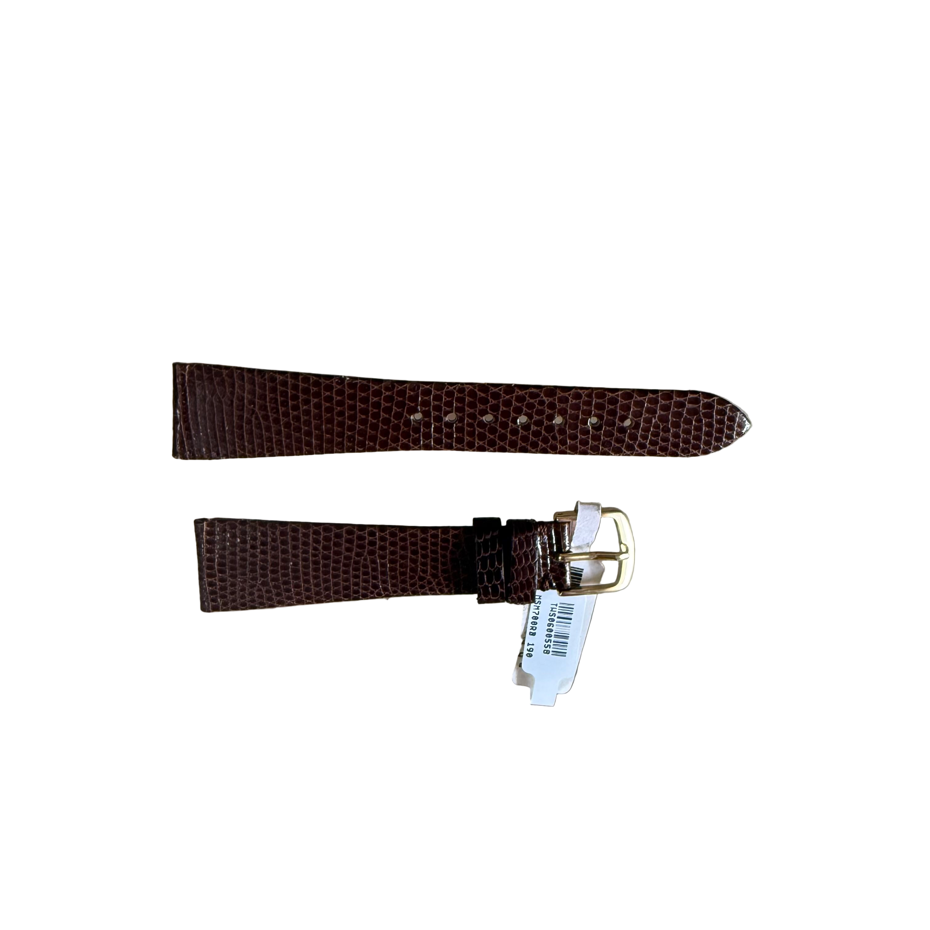Genuine Lizard Brown Watch Strap Band 19mm w Buckle