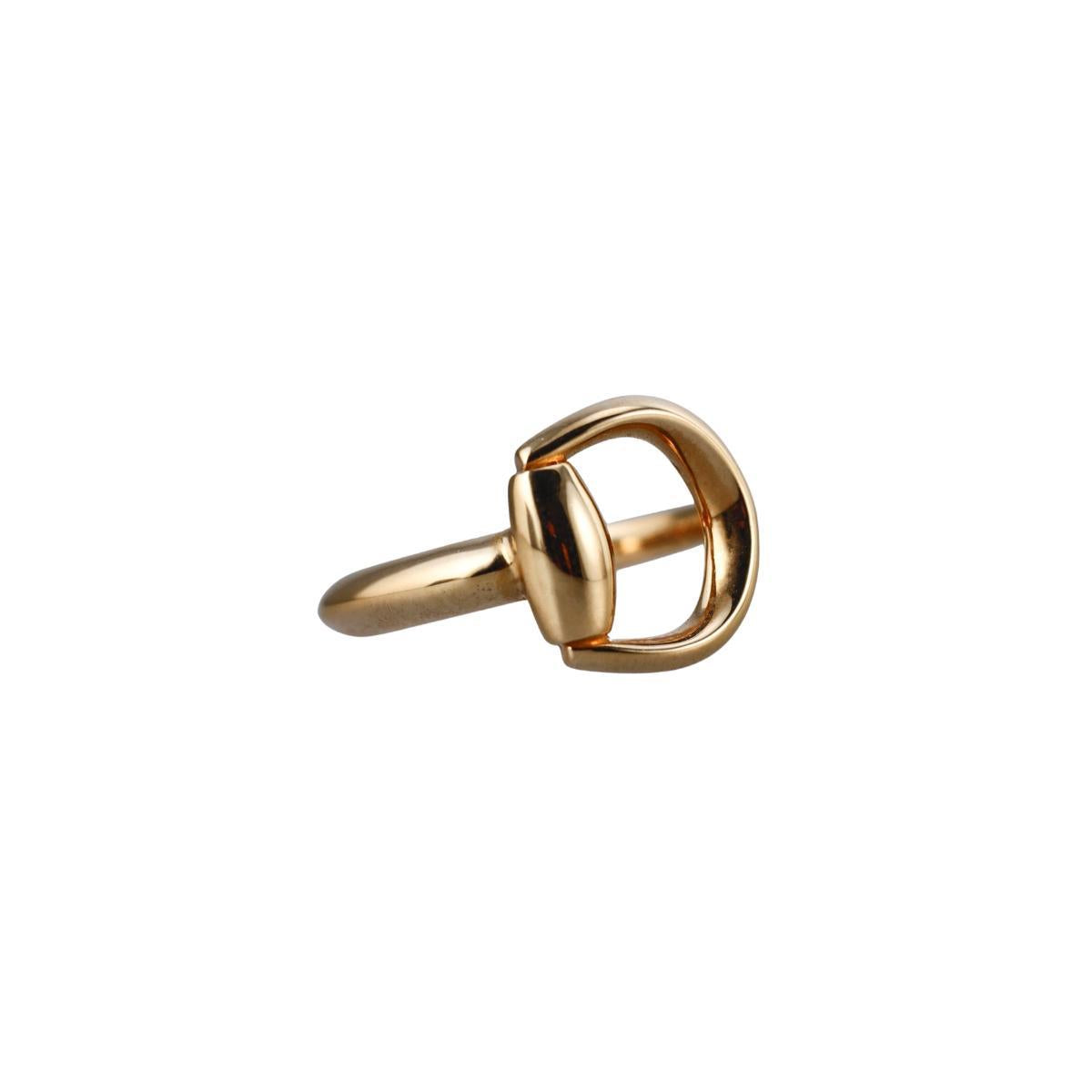 Gucci Horsebit 18k Yellow Gold Ring