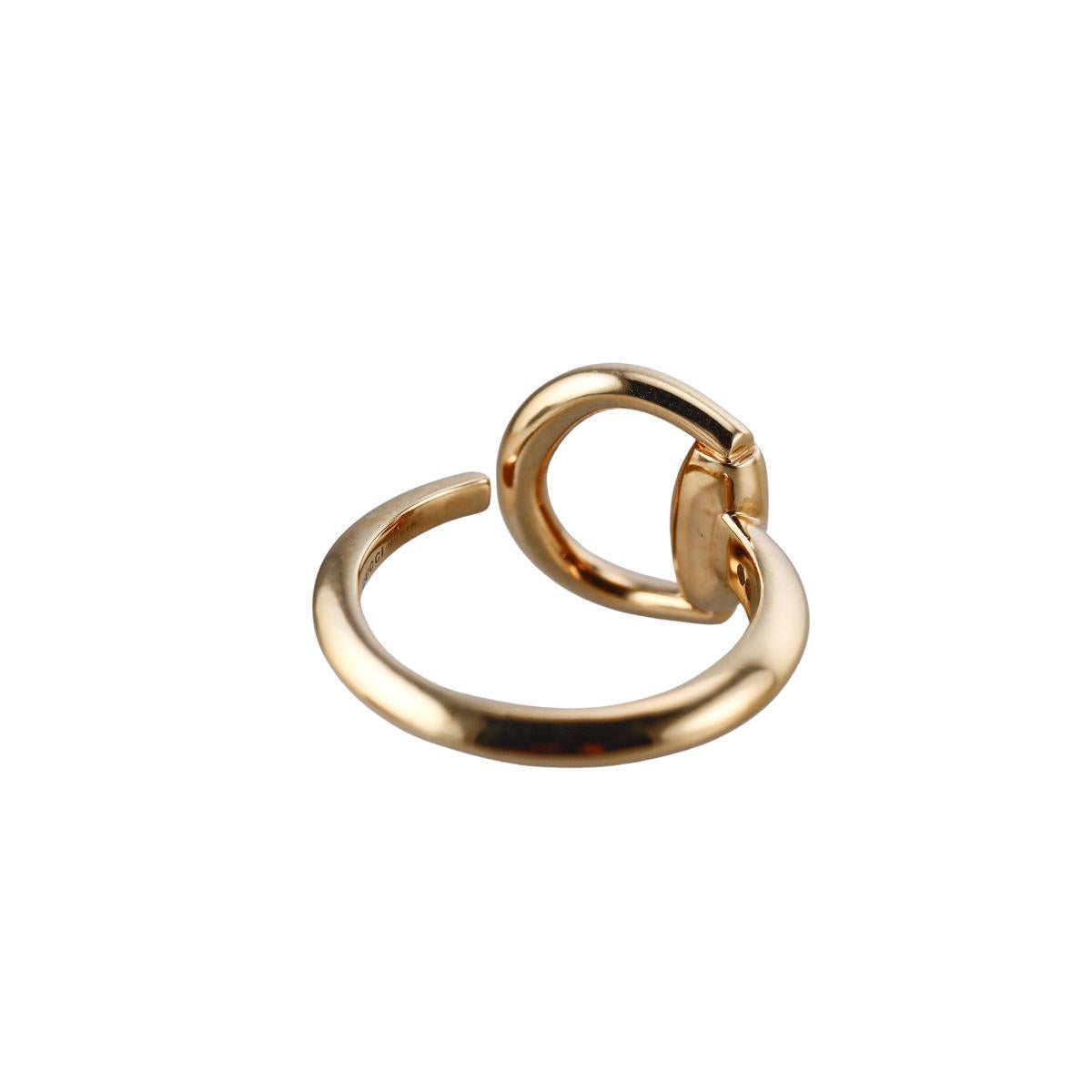 Gucci Horsebit 18k Yellow Gold Ring