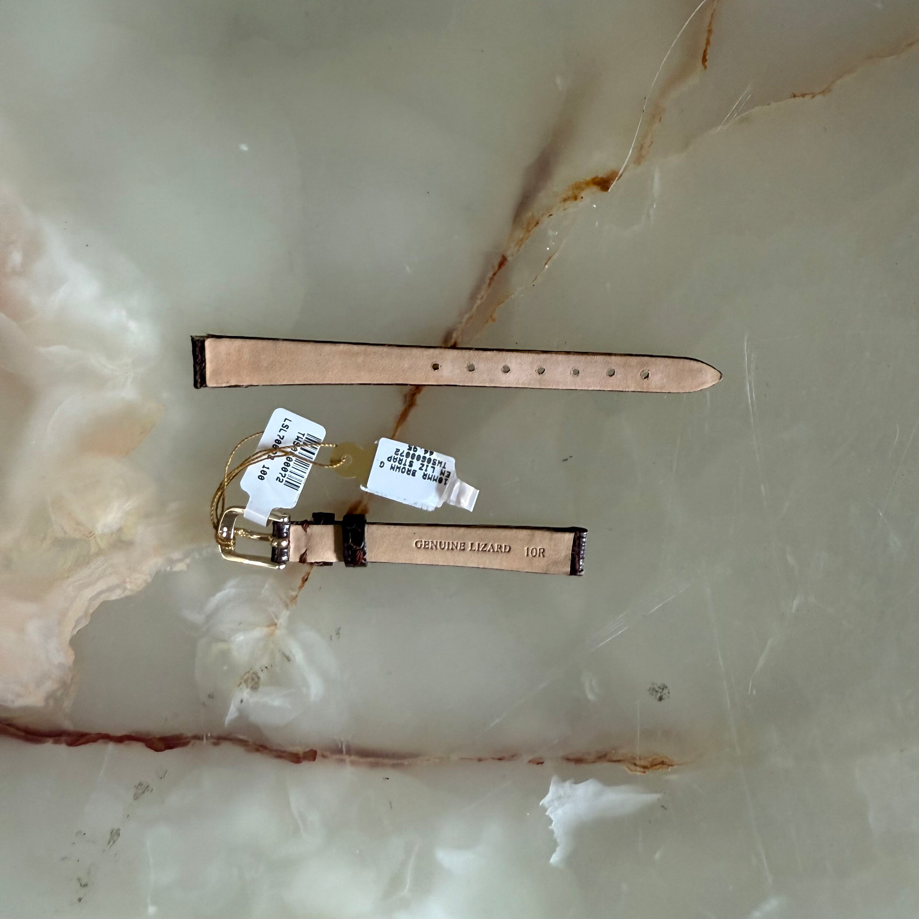 Genuine Lizard Brown Watch Strap Band 10mm w Buckle