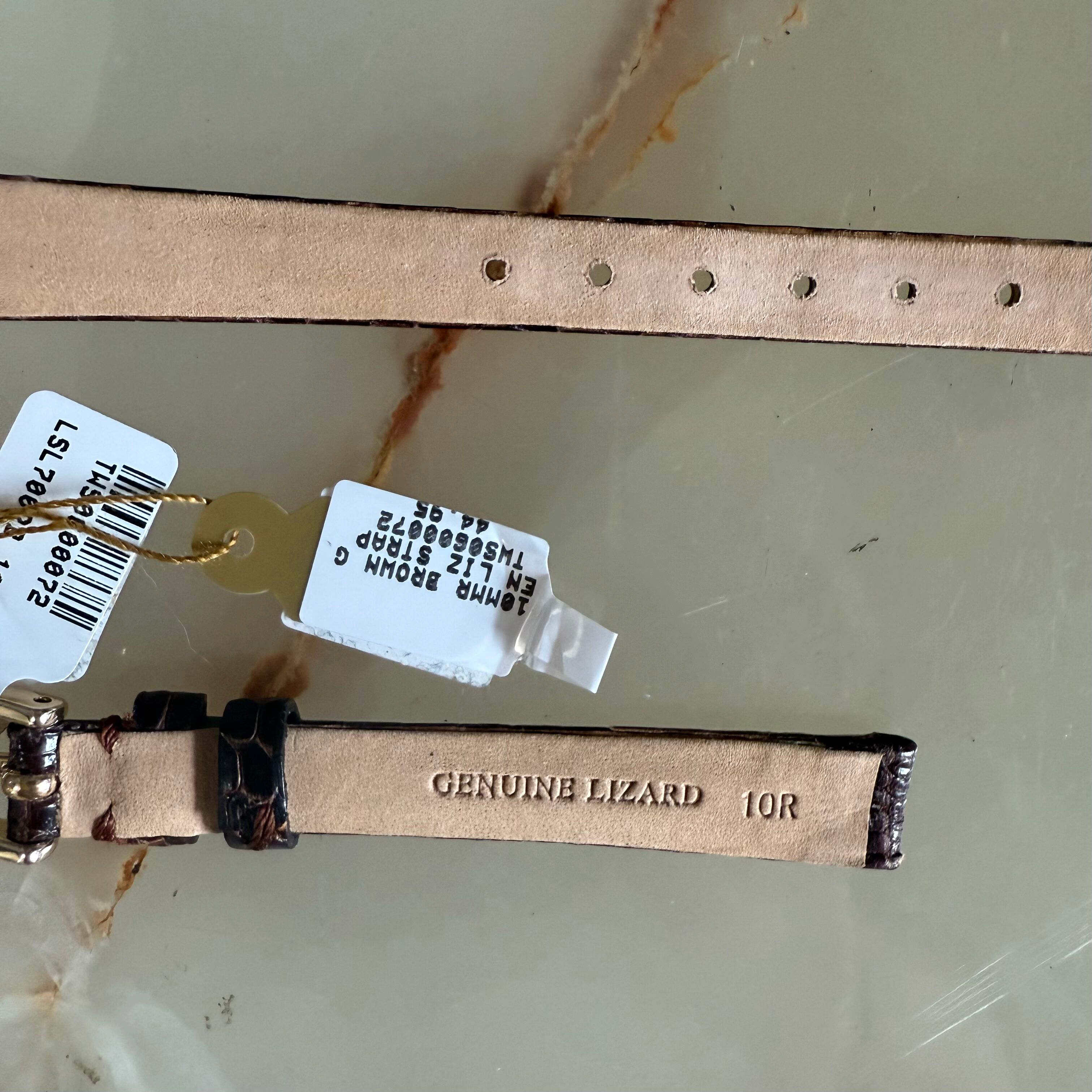 Genuine Lizard Brown Watch Strap Band 10mm w Buckle