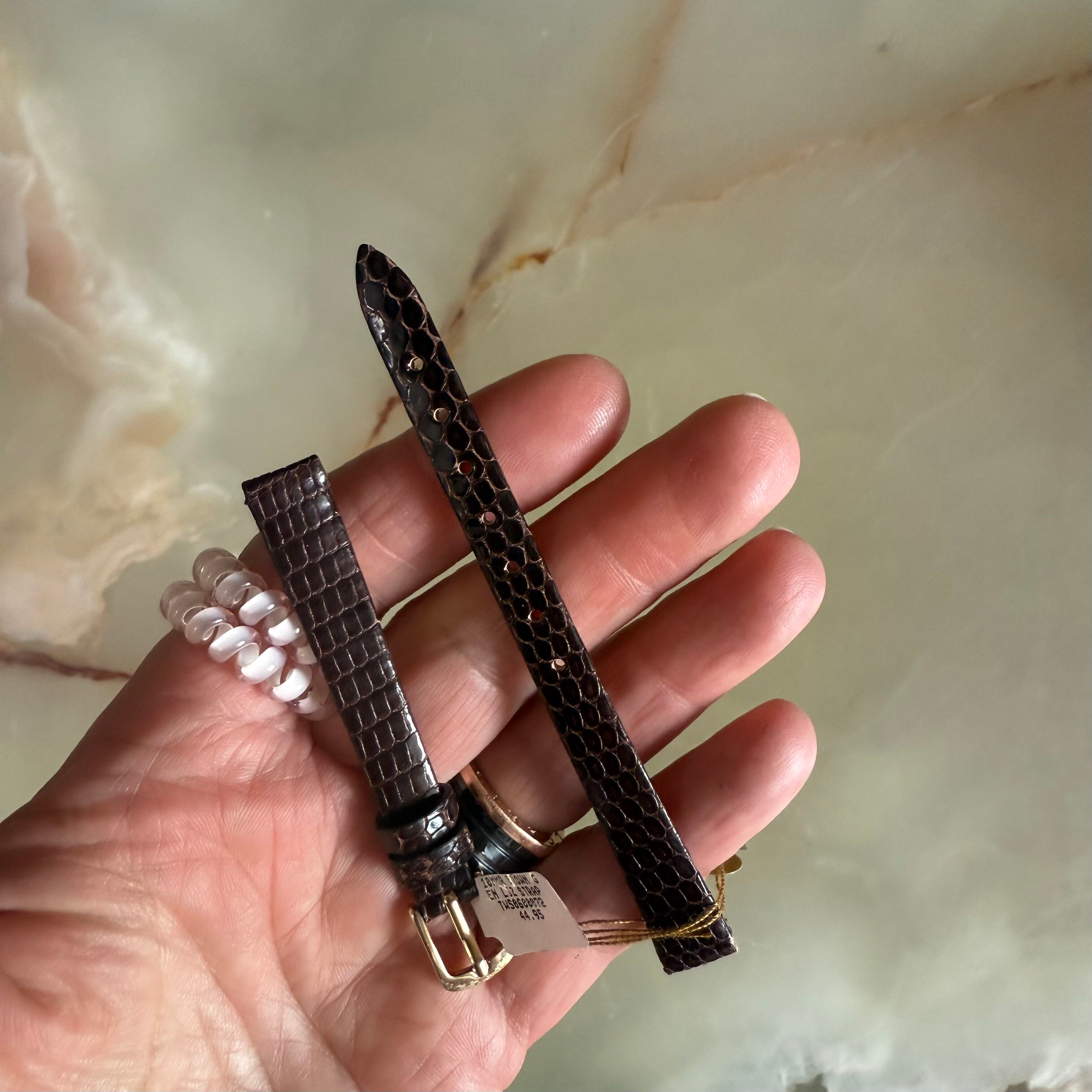 Genuine Lizard Brown Watch Strap Band 10mm w Buckle