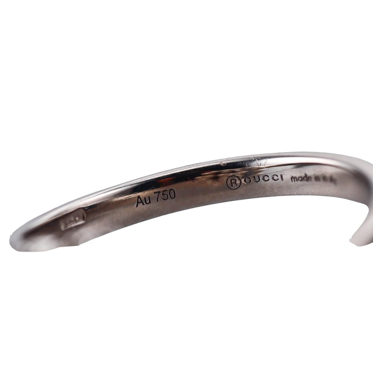 Gucci GG Running 18K White Gold Diamond Ring