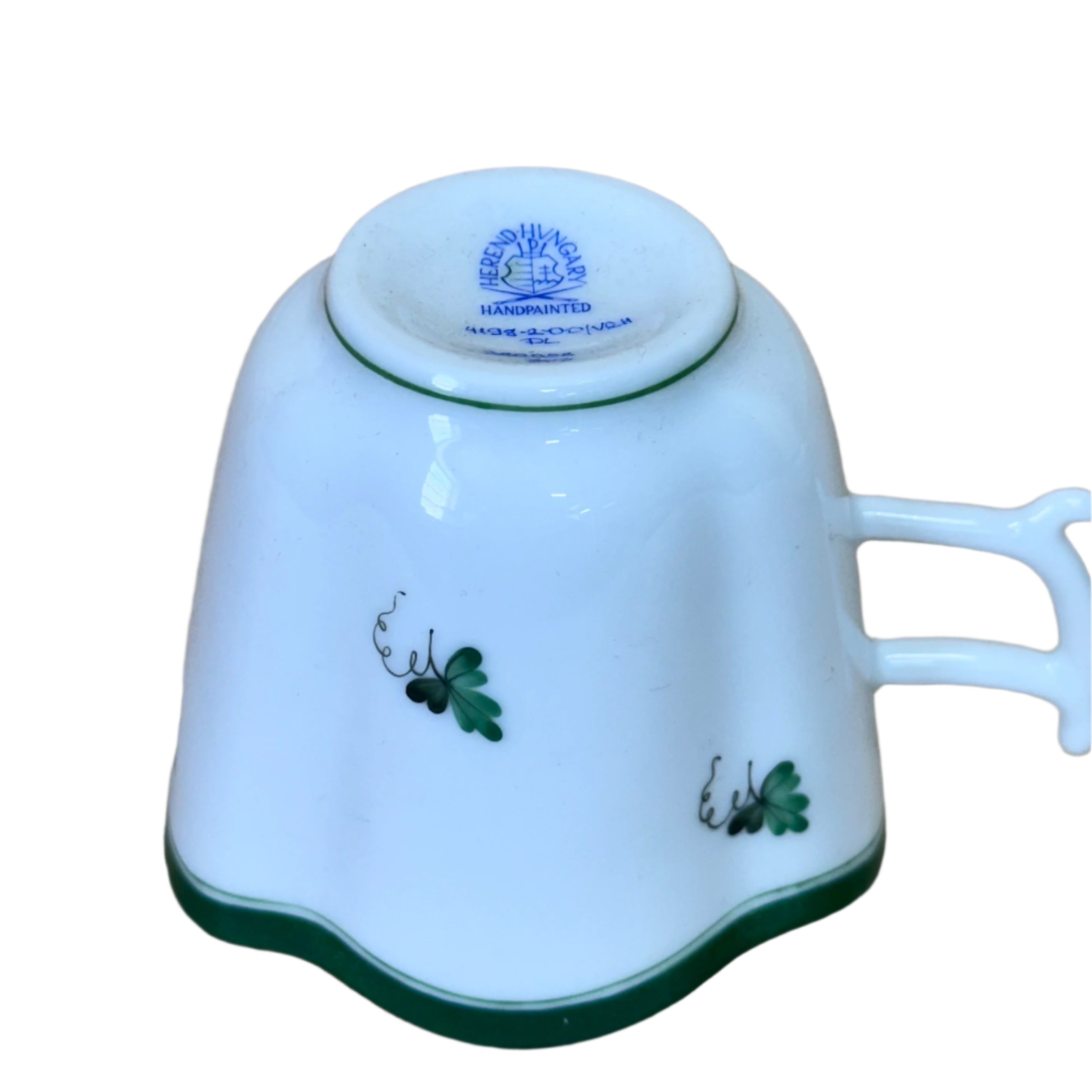 Herend Porcelain Vienna Rose Cup & Saucer Clover Shape Coffee 4198-2-00/VRH 4198-1-00/VRH