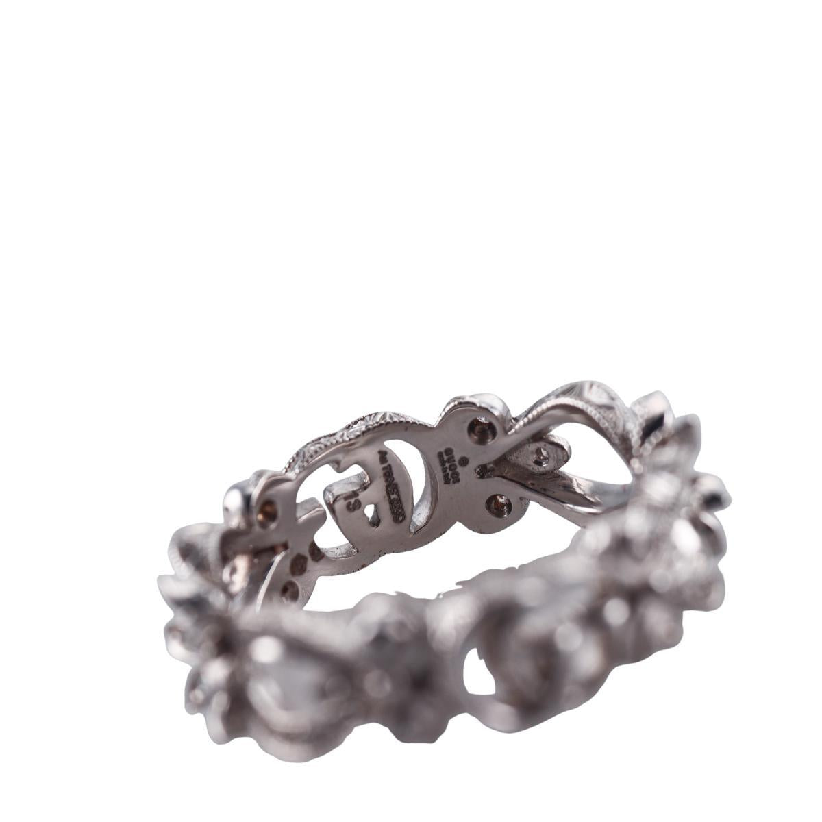 Gucci Flora 18K Gold Diamond Band Ring
