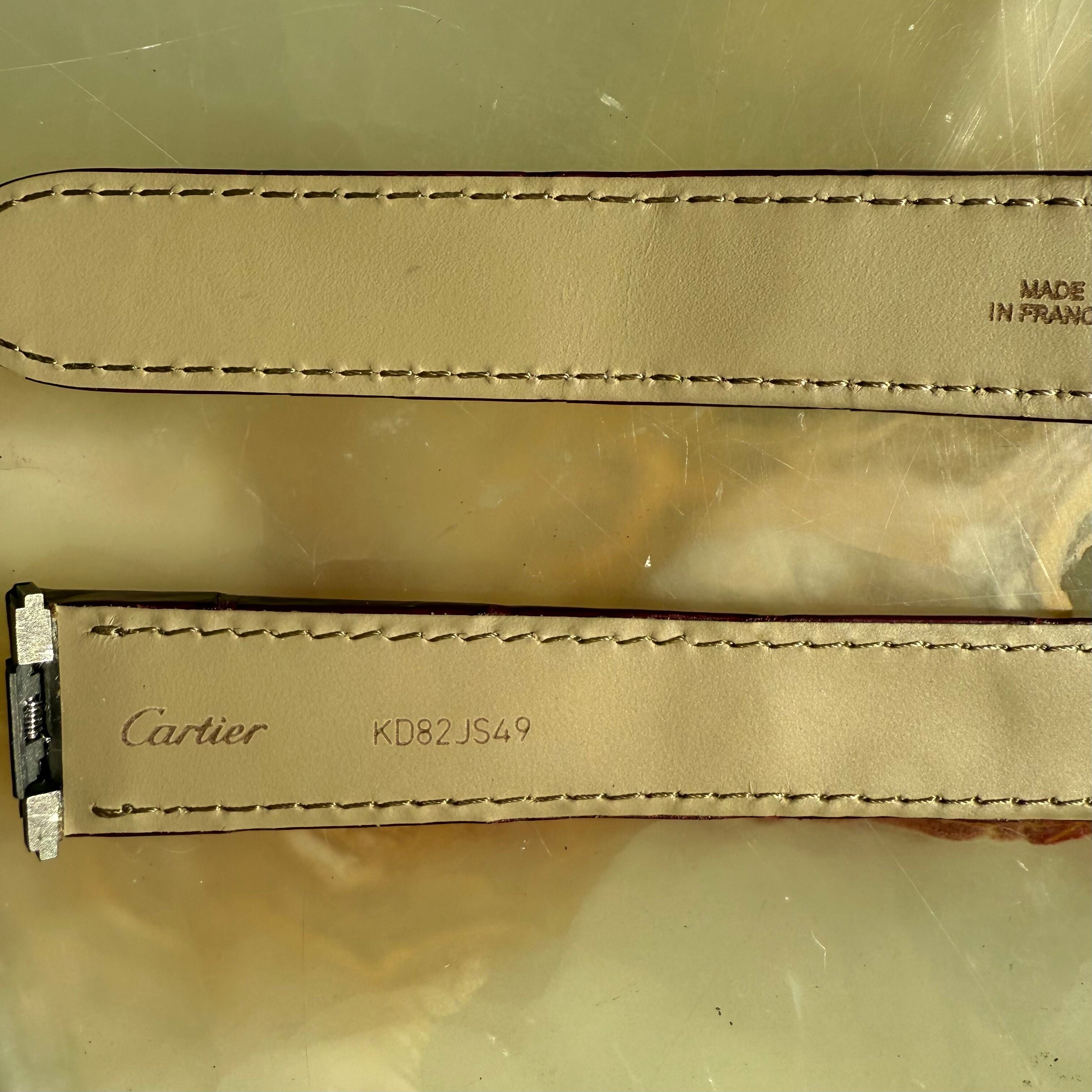 Authentic Cartier Roadster Red Alligator Quick Release Watch Strap Band 20mm KD82JS49