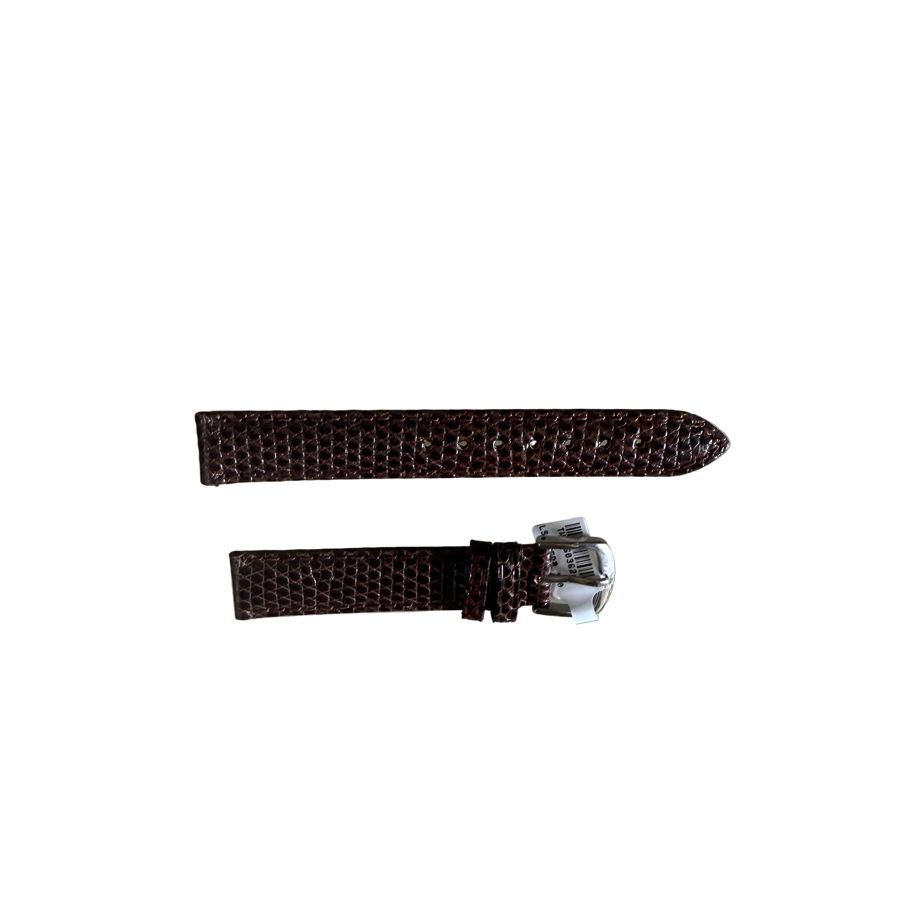 Genuine Lizard Brown Watch Strap Band 14mm Padded & Stitched w Buckle