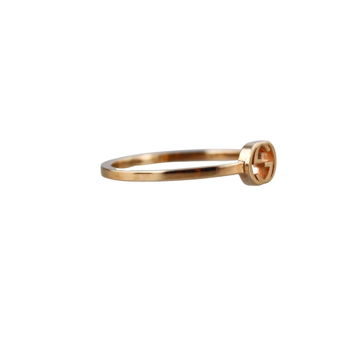 Gucci Iterlocking GG 18K Yellow Gold Ring
