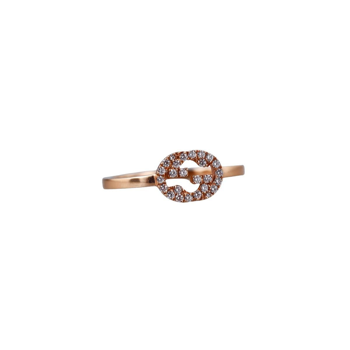 Gucci Iterlocking GG 18K Rose Gold Diamond Ring