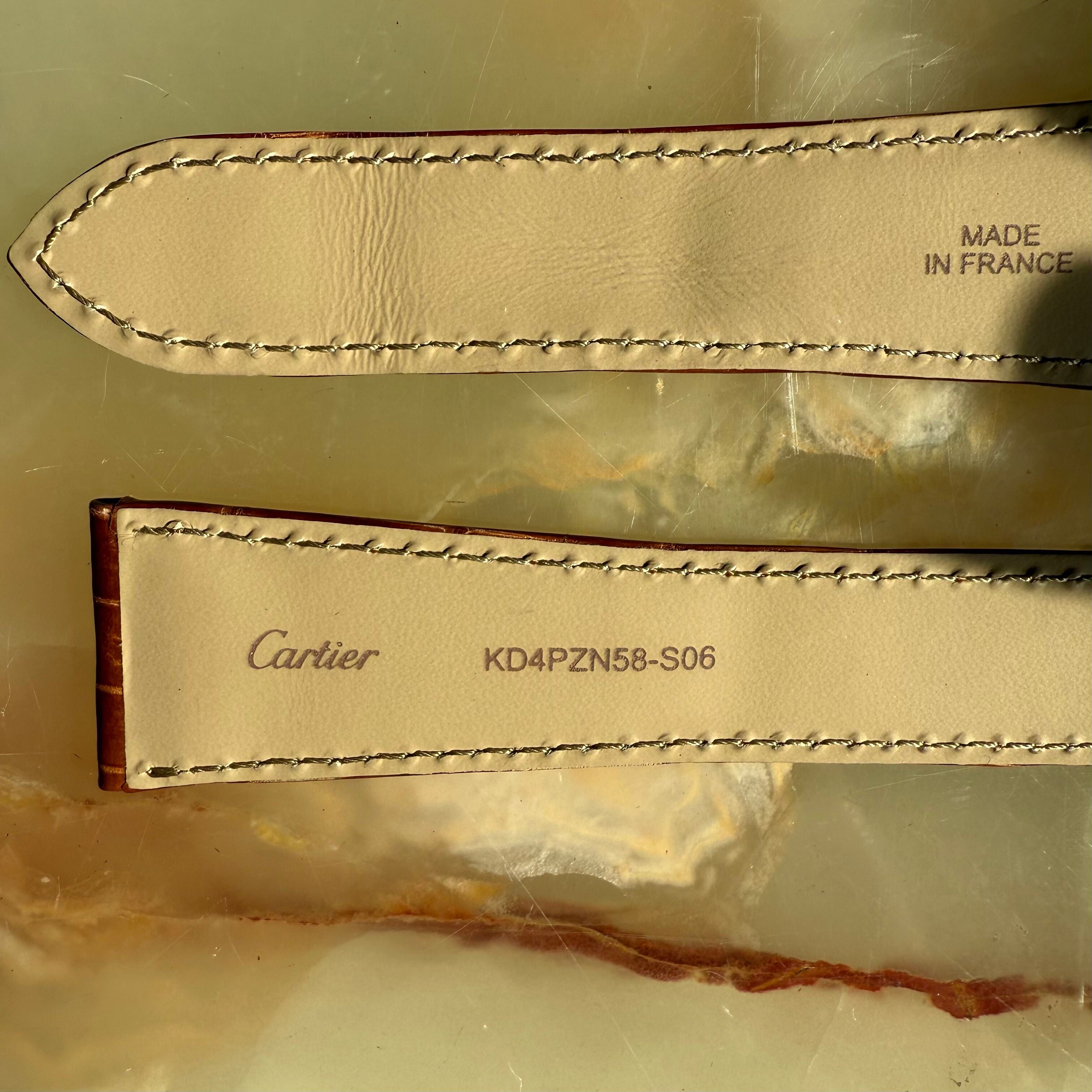 Authentic Cartier Brown Alligator Watch Strap Band 23mm KD4PZN58-S06