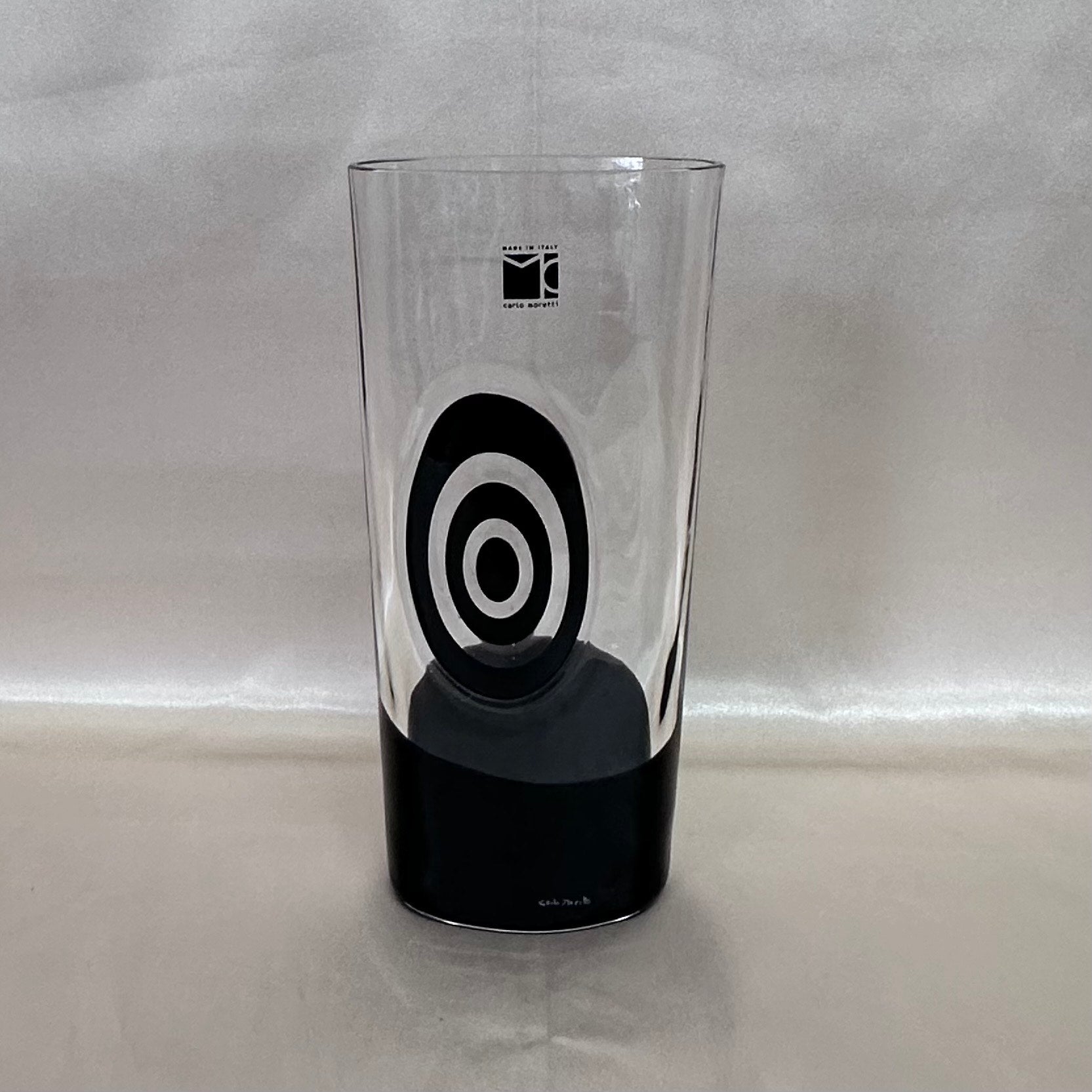 2007 Carlo Moretti Nerotramo Hand Blown Murano Glass Vase 103/222