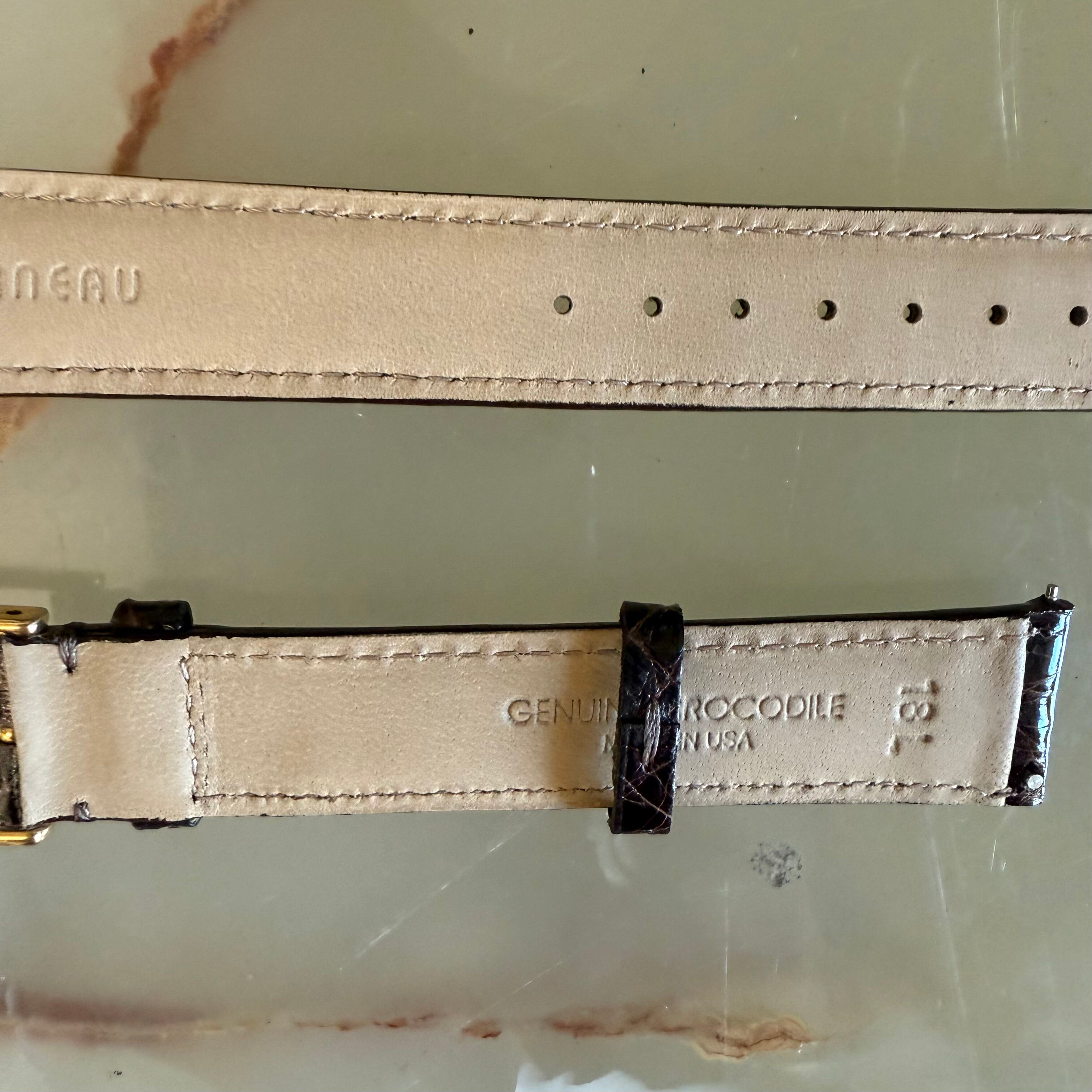 Genuine Crocodile Brown Watch Strap Band 18mm Padded & Stitched w Buckle