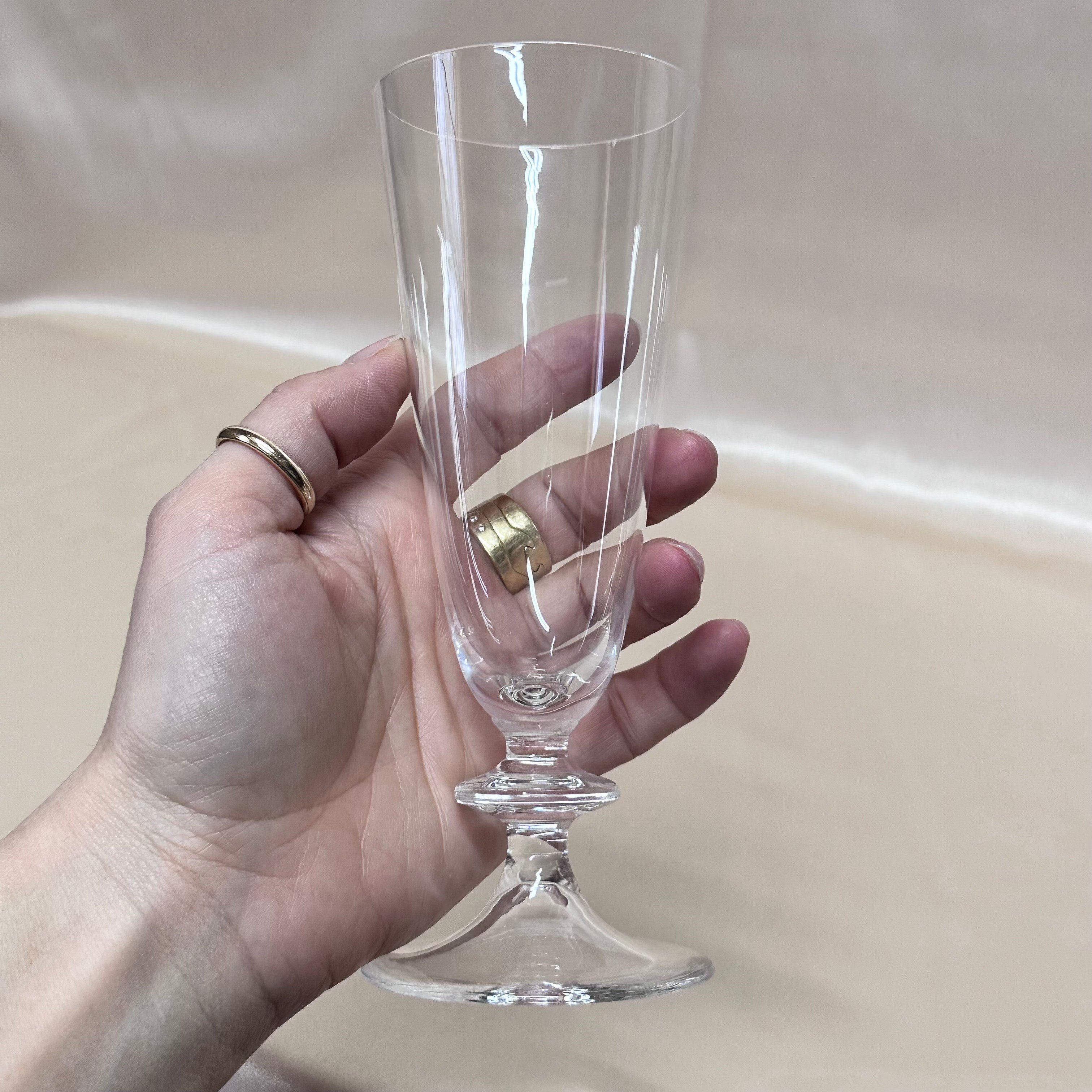 Nason & Moretti Murano Champagne Flutes Glass Set of 6