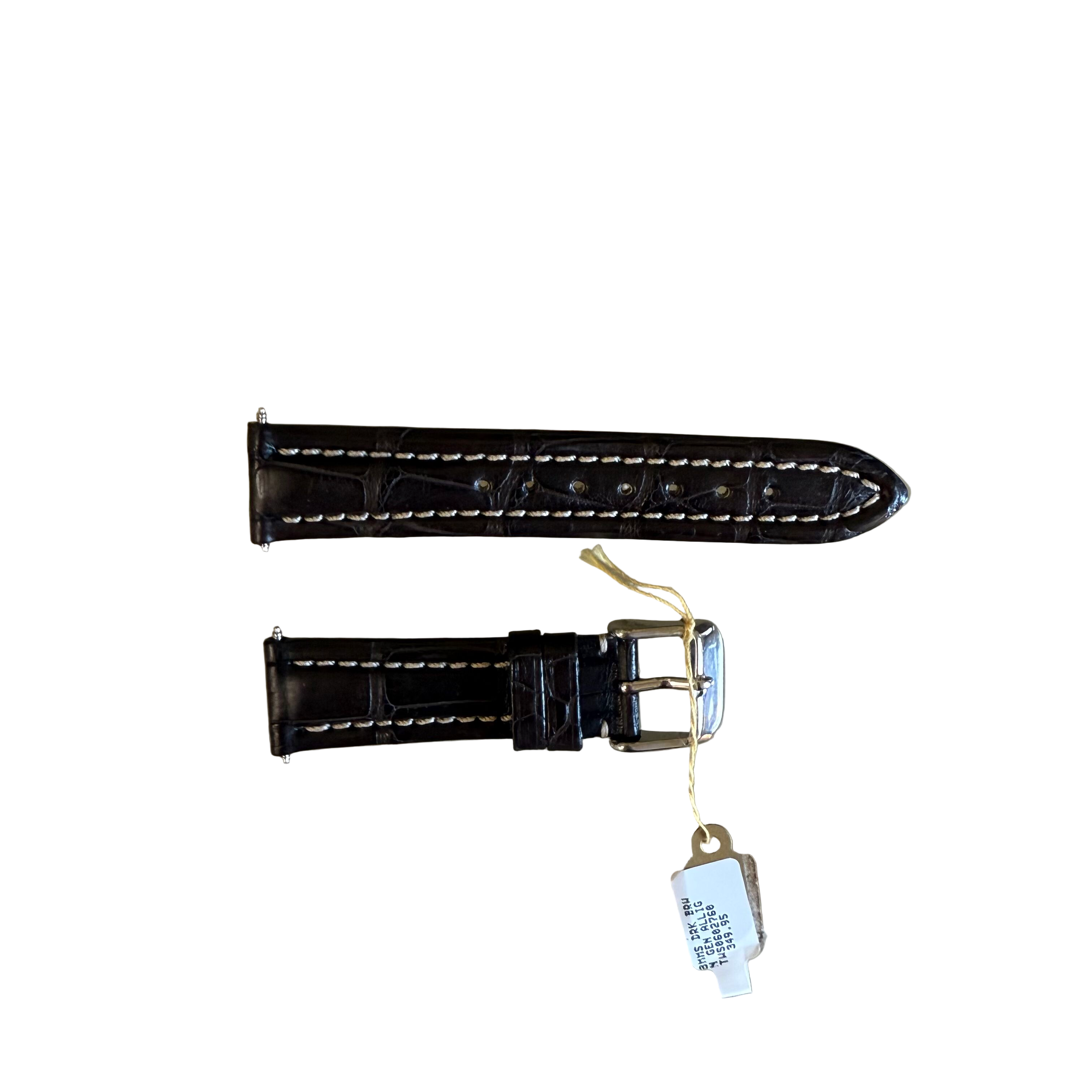 Genuine Alligator Brown Watch Strap Band 18mm Padded & Stitched w Buckle