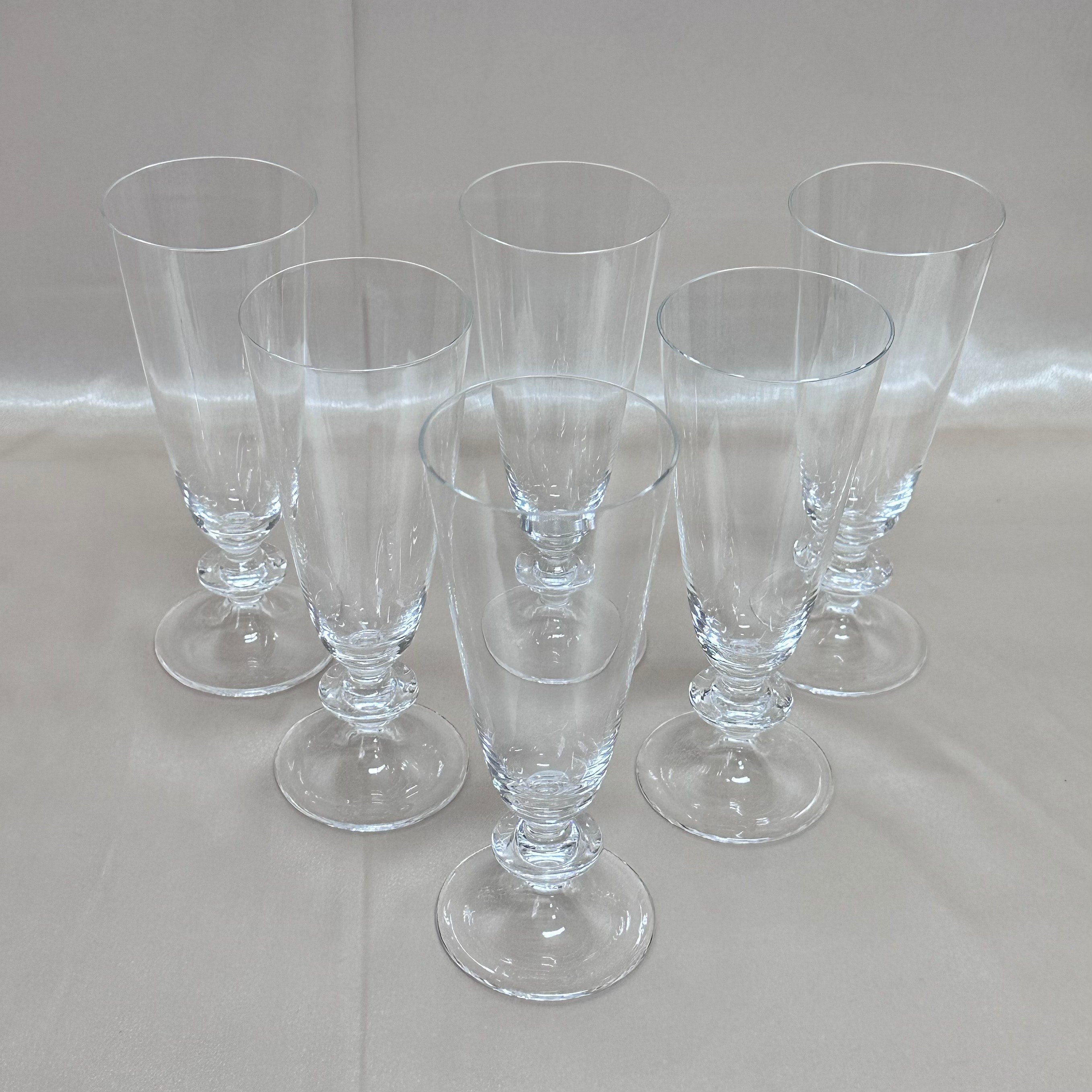 Nason & Moretti Murano Champagne Flutes Glass Set of 6