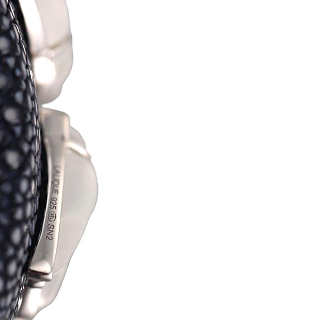 Lalique Hirondoless Swallows Crystal Sterling Stingray Bracelet 10394700