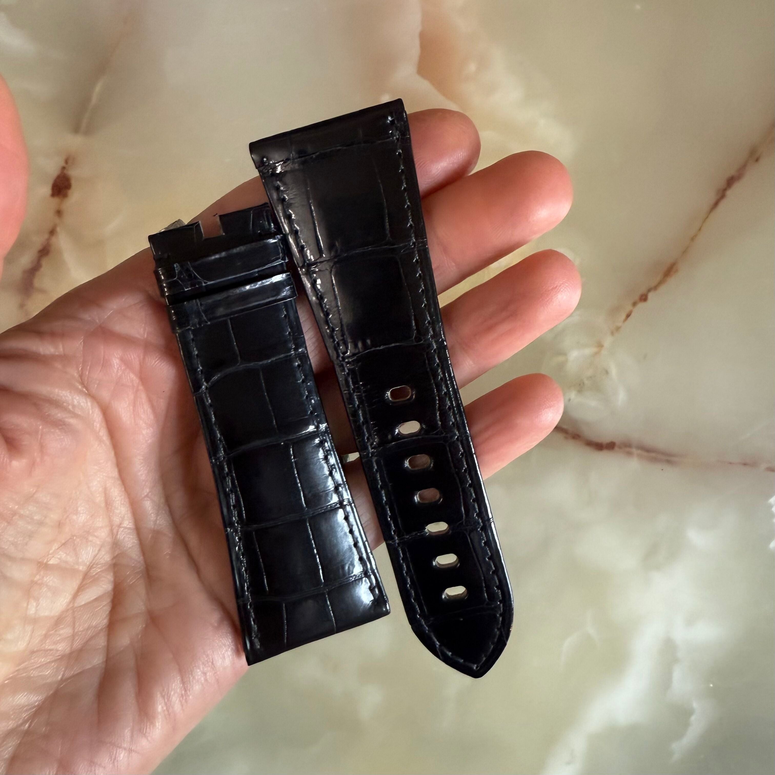 Authentic Cartier Black Alligator Watch Strap Band 29mm KD74B037