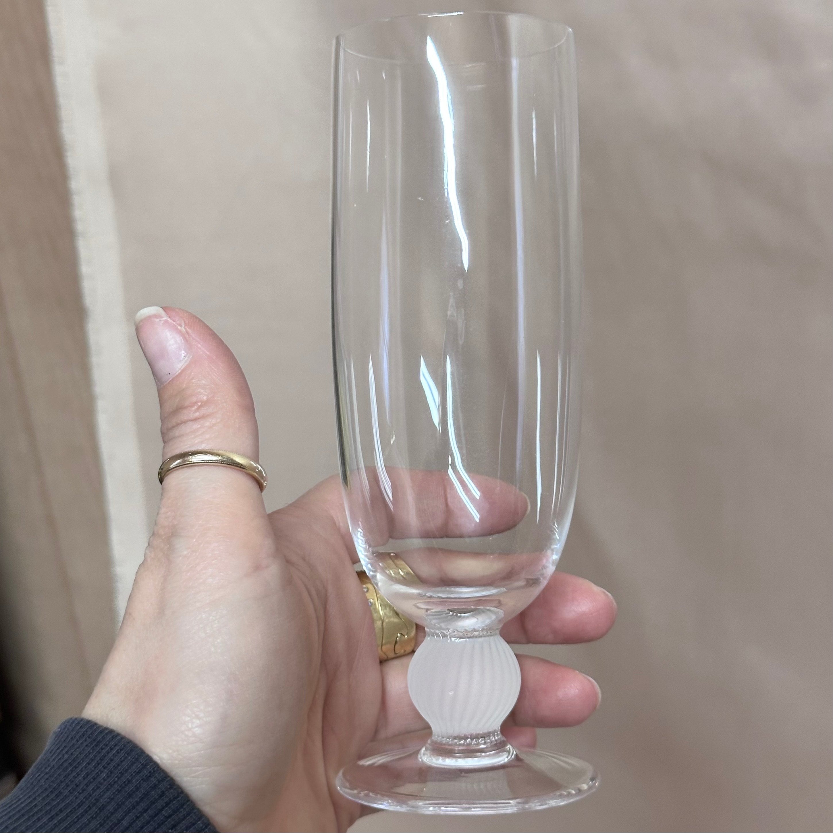 Nason & Moretti Murano Champagne Flutes Glass Set of 6