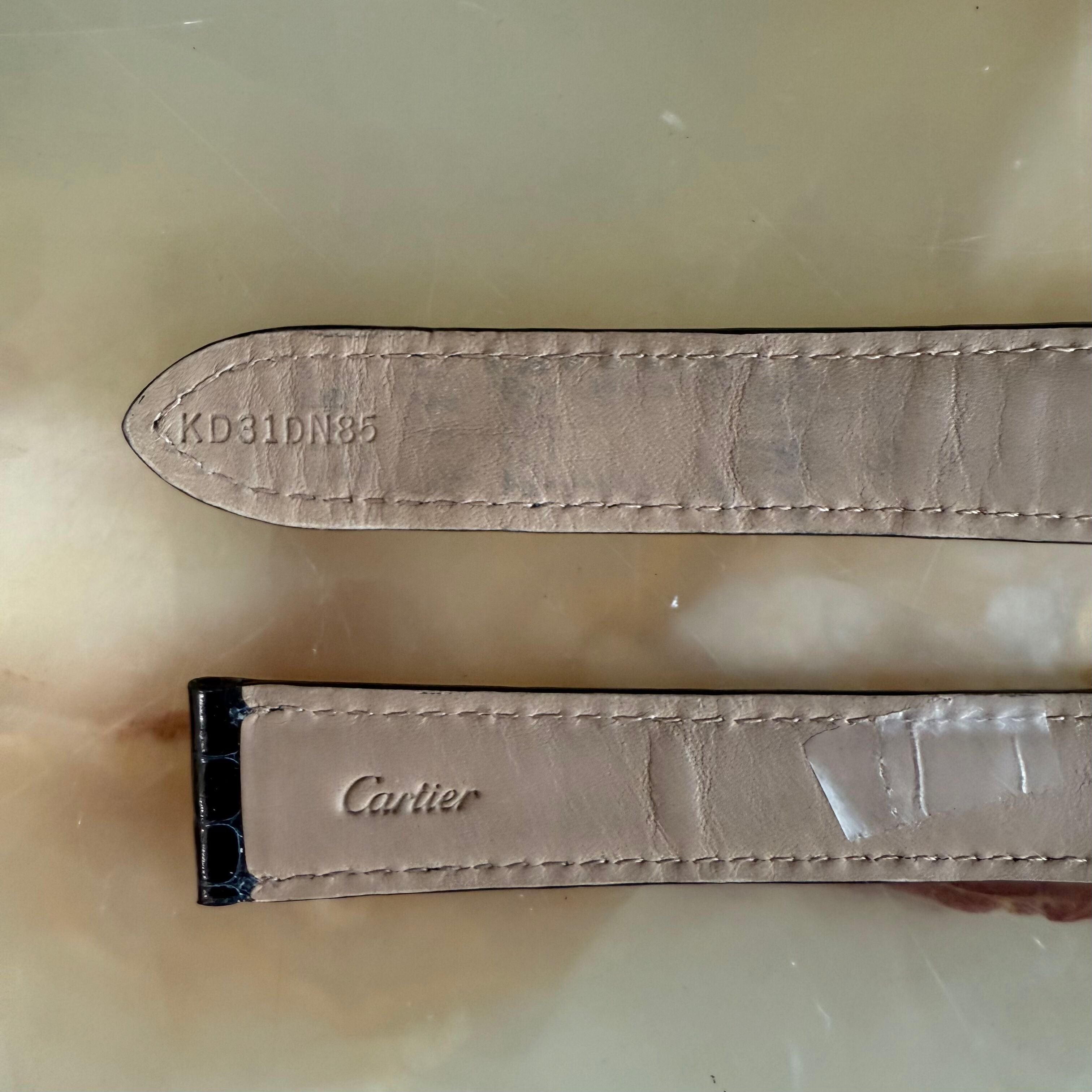 Authentic Cartier Blue Alligator Watch Strap Band 18mm KD31DN85