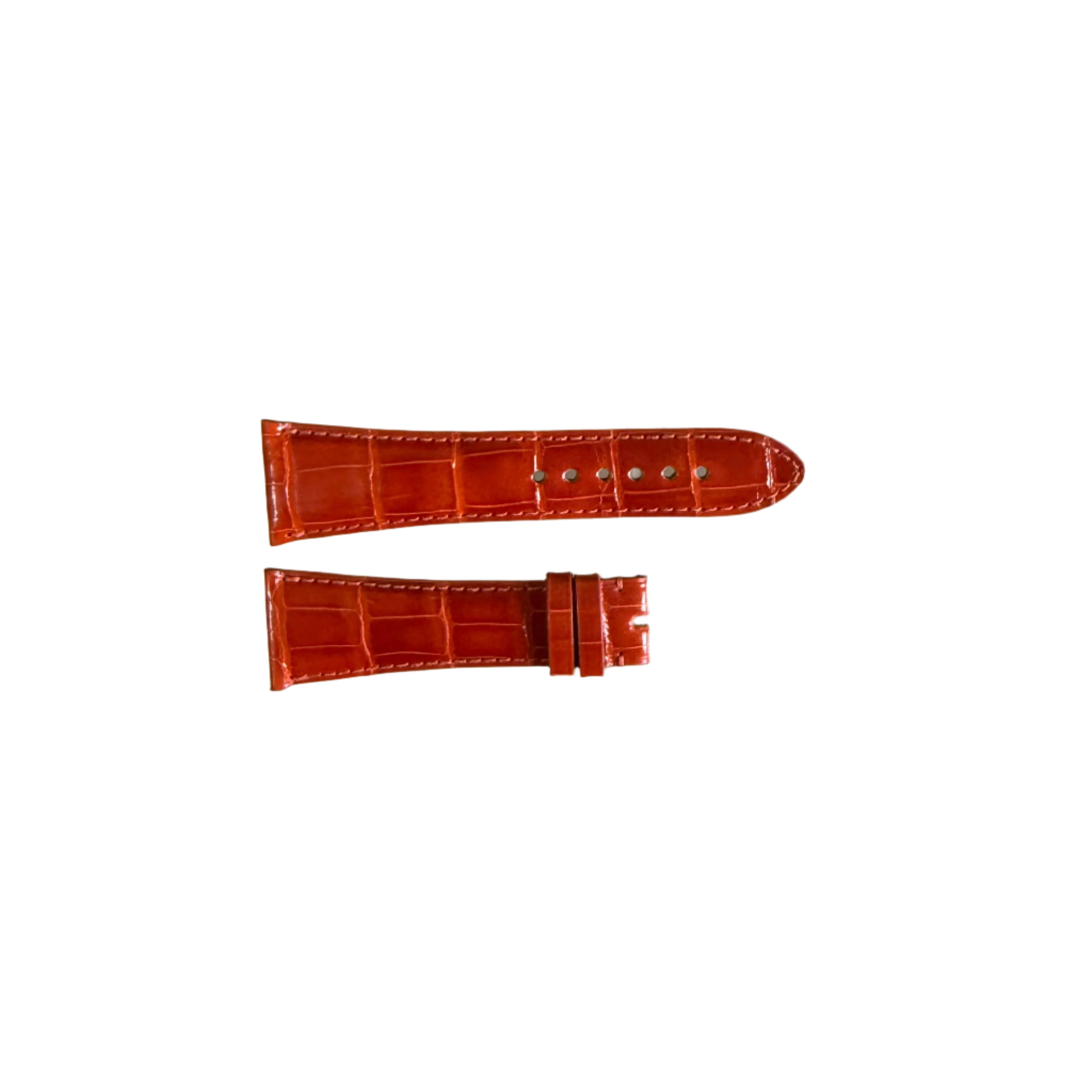 Authentic Cartier Orange Alligator Watch Strap Band 24mm KD72AR22