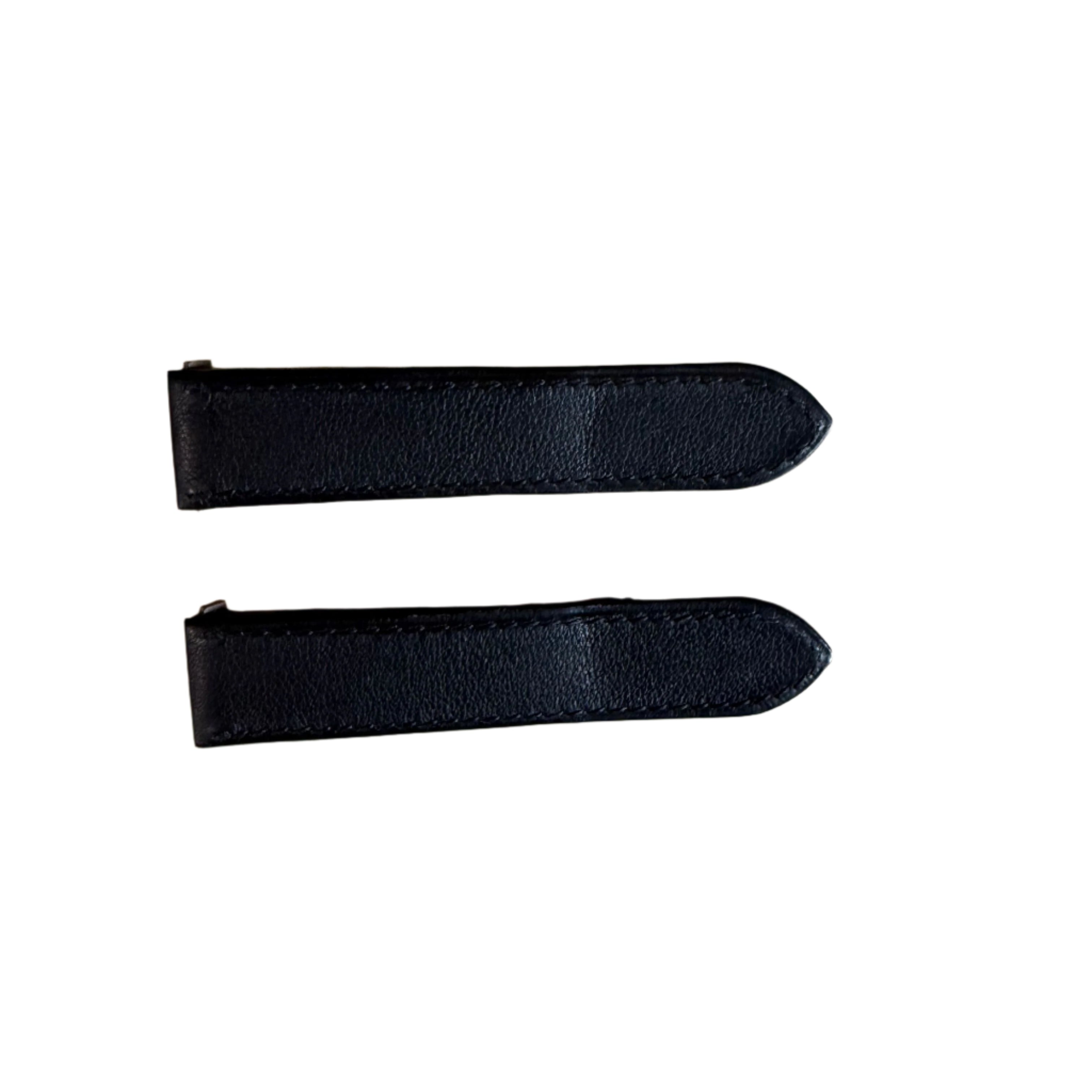 Authentic Cartier Black Leather Quick Release Watch Strap Band 19mm KD68WS83-S19