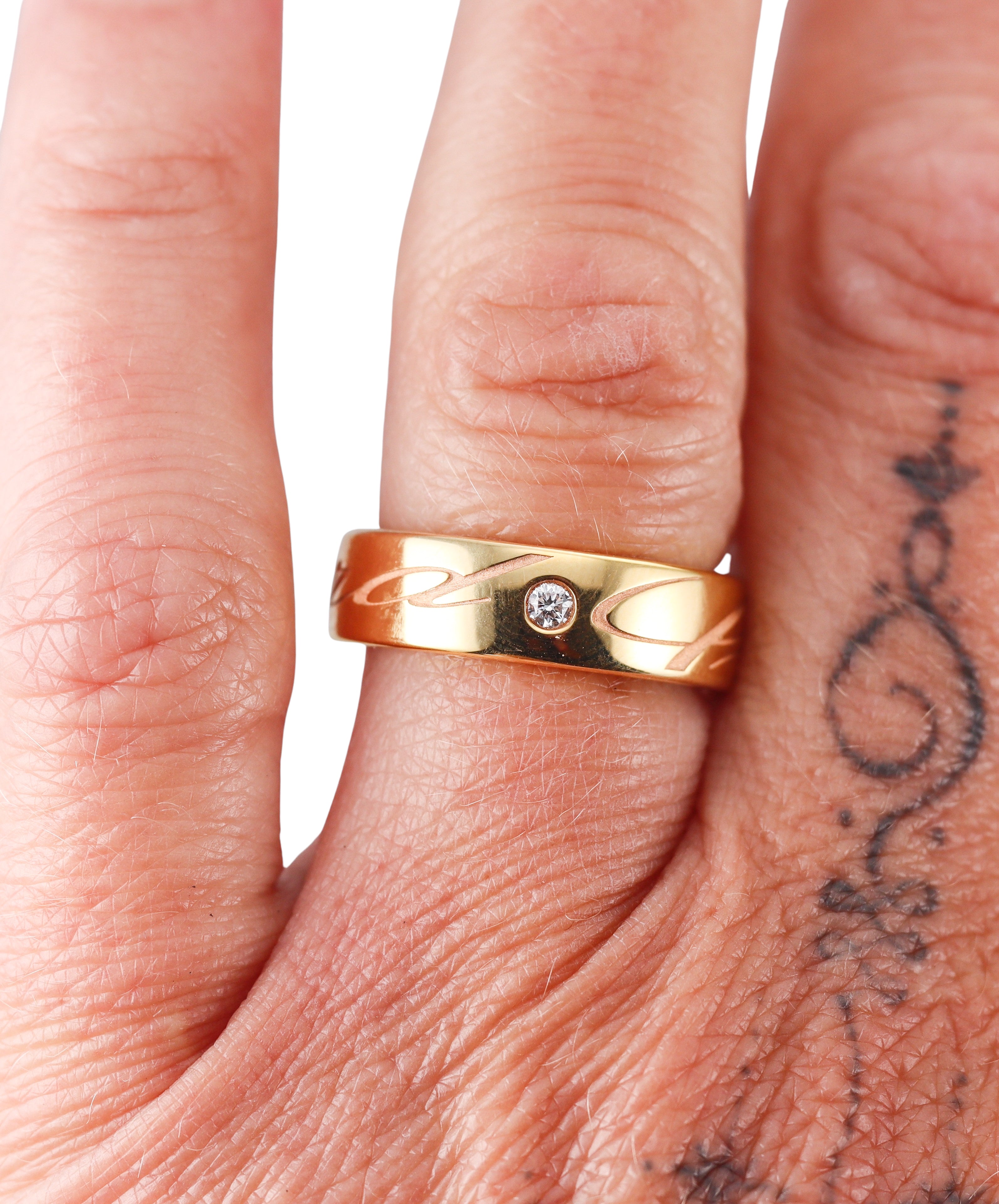 Chopard Chopardissimo Diamond Yellow Gold Band Ring 827941-5111