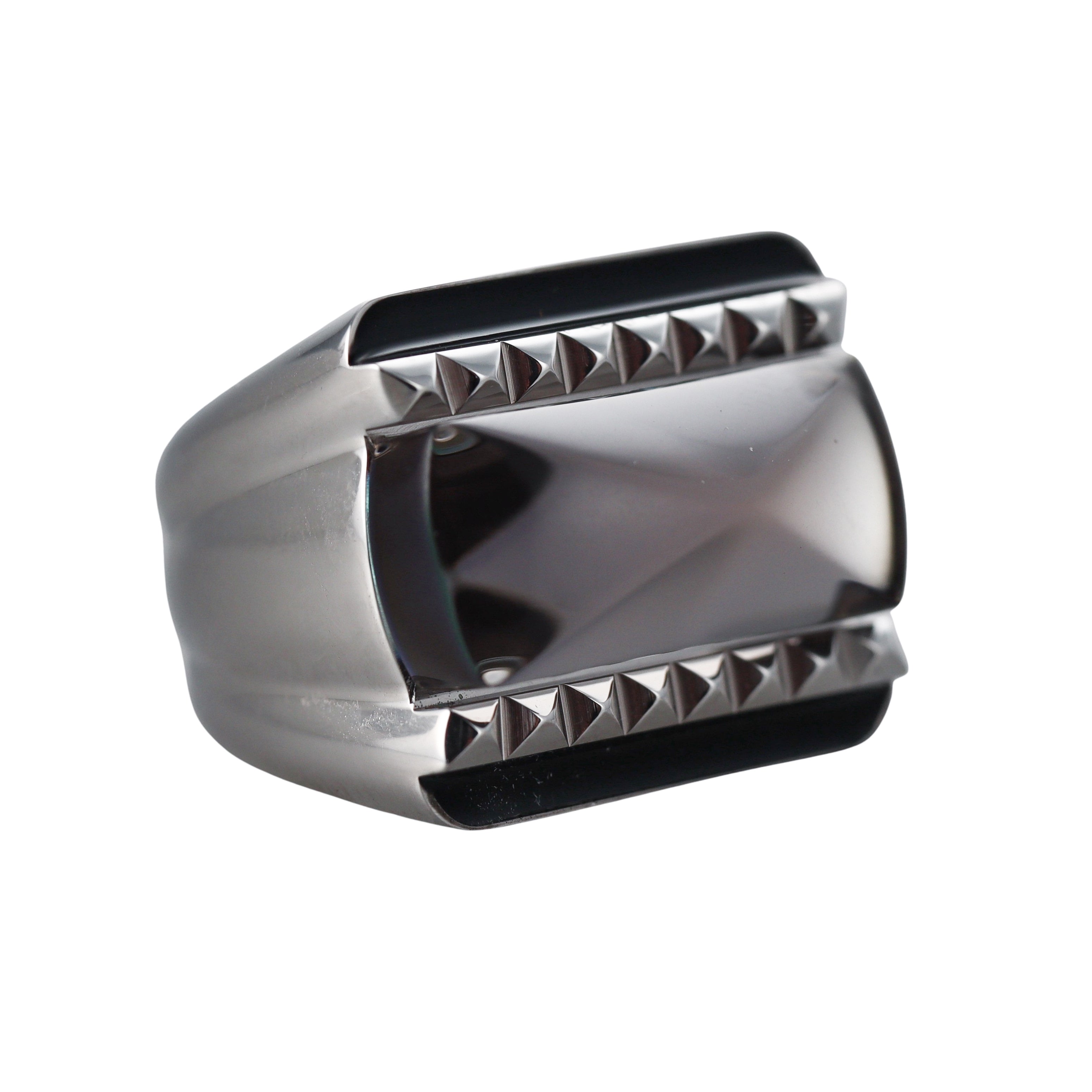 Baccarat Louxor Sterling Silver Gray Crystal Statement Ring 2808038