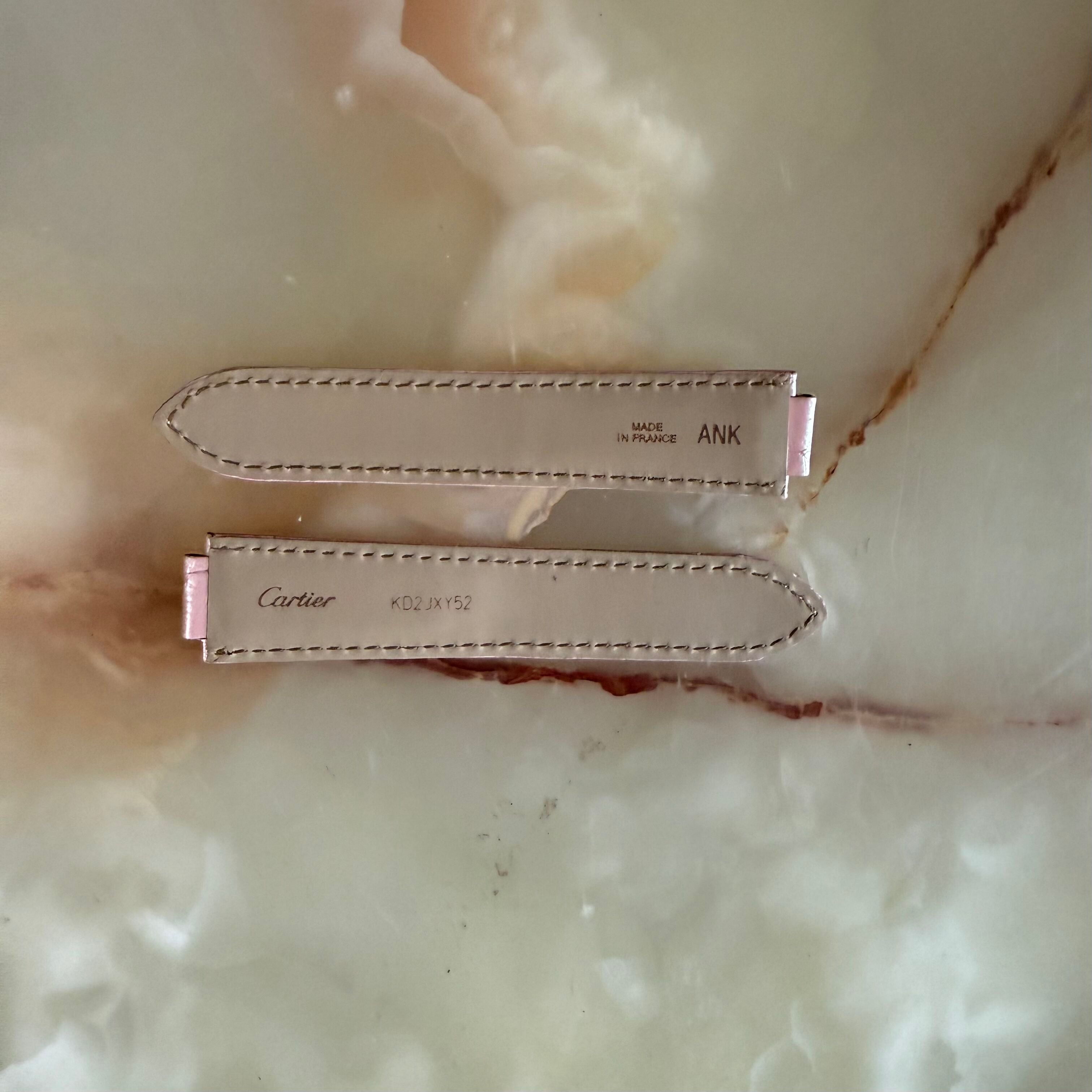Authentic Cartier Ballon Bleu Pink Alligator Watch Strap Band 20mm KD2JXY52